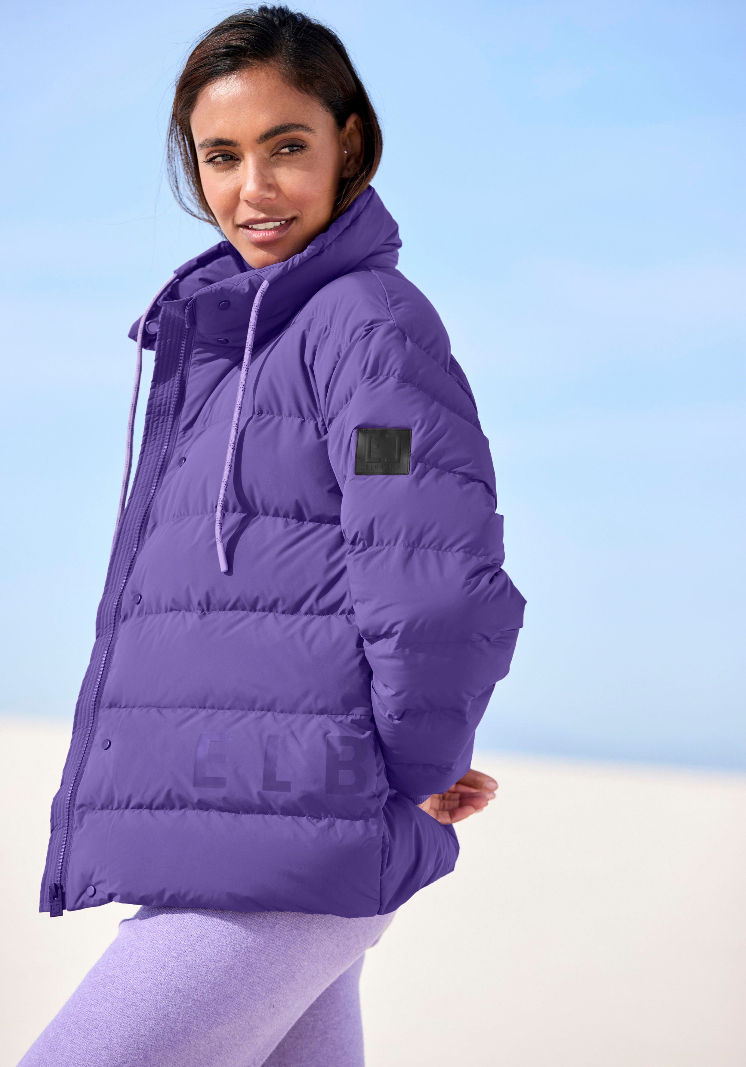 Elbsand Steppjacke mit hochschließendem Kragen