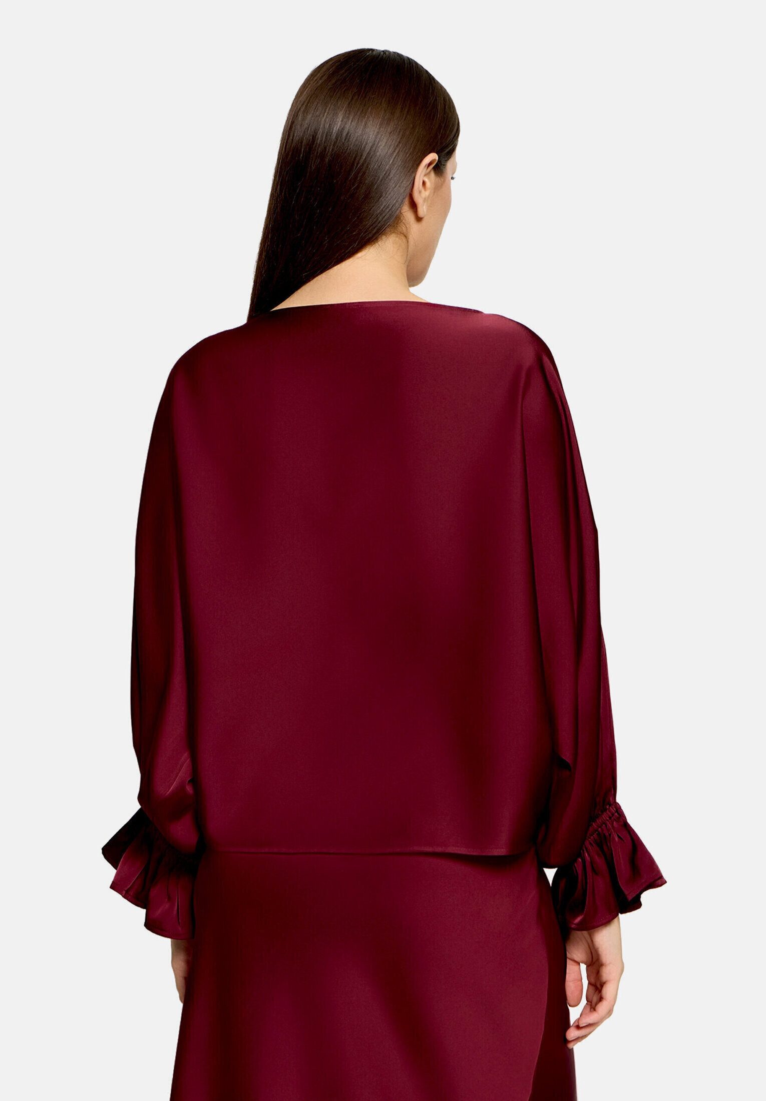 Vera Mont Satinbluse Damen mit Fledermausärmeln