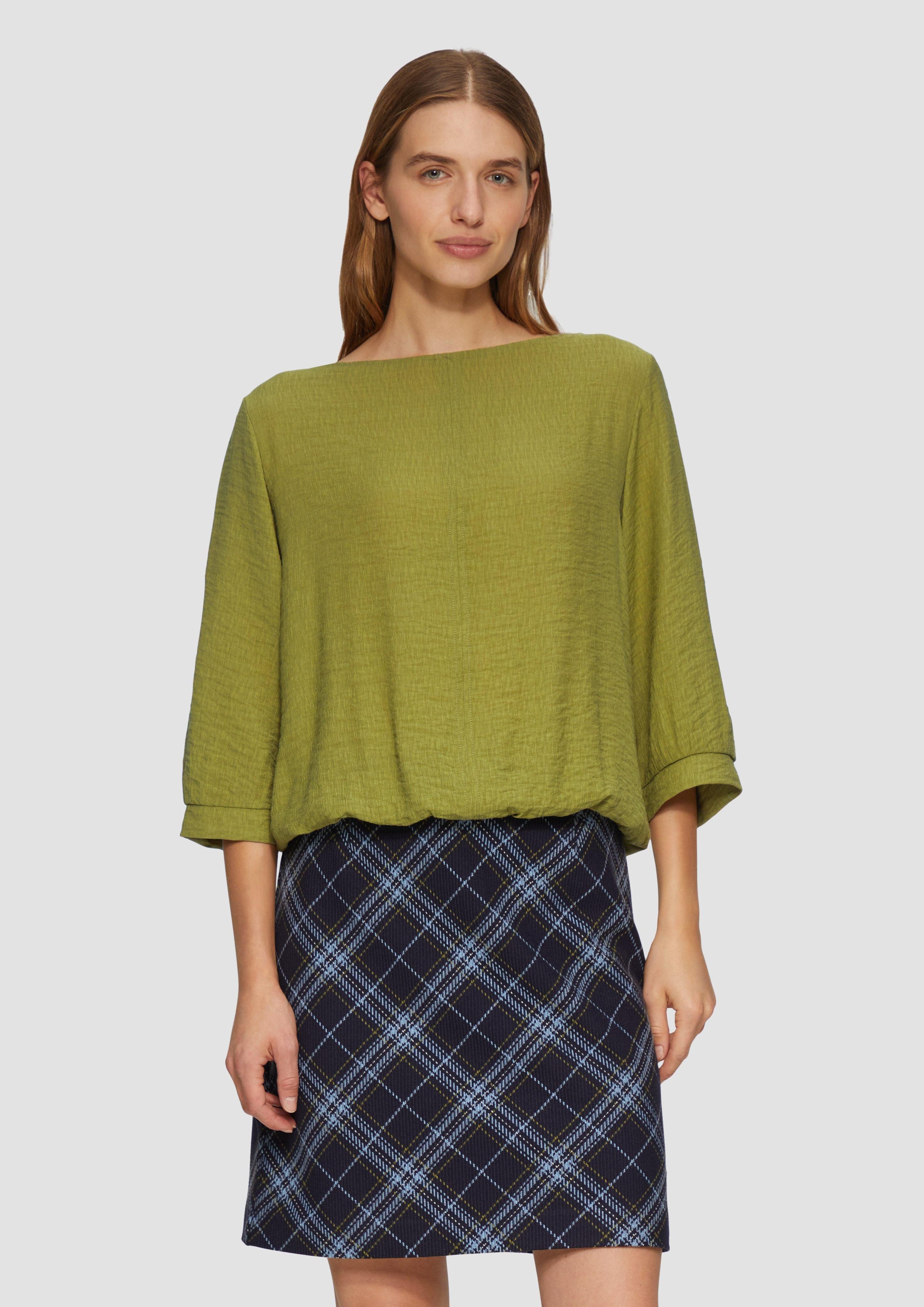 s.Oliver 3/4-Arm-Shirt Fabricmix-Shirt im Relaxed Fit günstig online kaufen