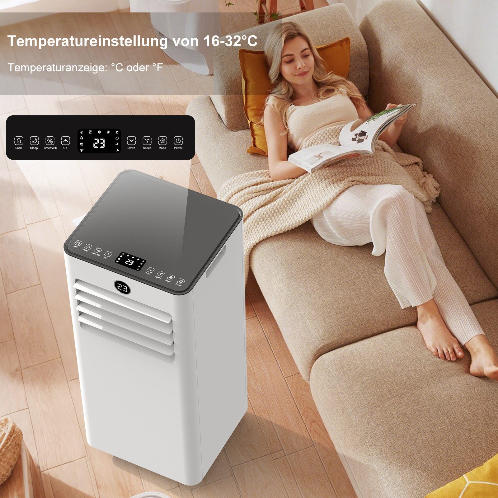 oyajia 4-in-1-Klimagerät Mobiles Klimagerät OL-A016A, Kühlen&Ventilieren&En günstig online kaufen