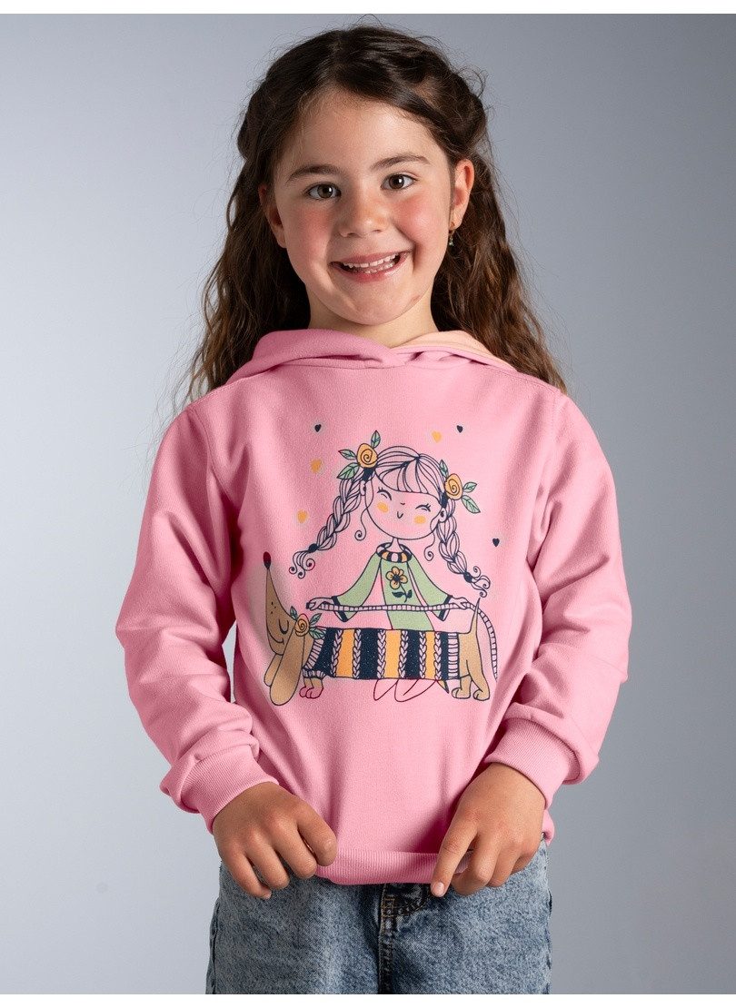 Trigema Kapuzensweatshirt TRIGEMA Hoodie mit verspieltem Dackelmotiv