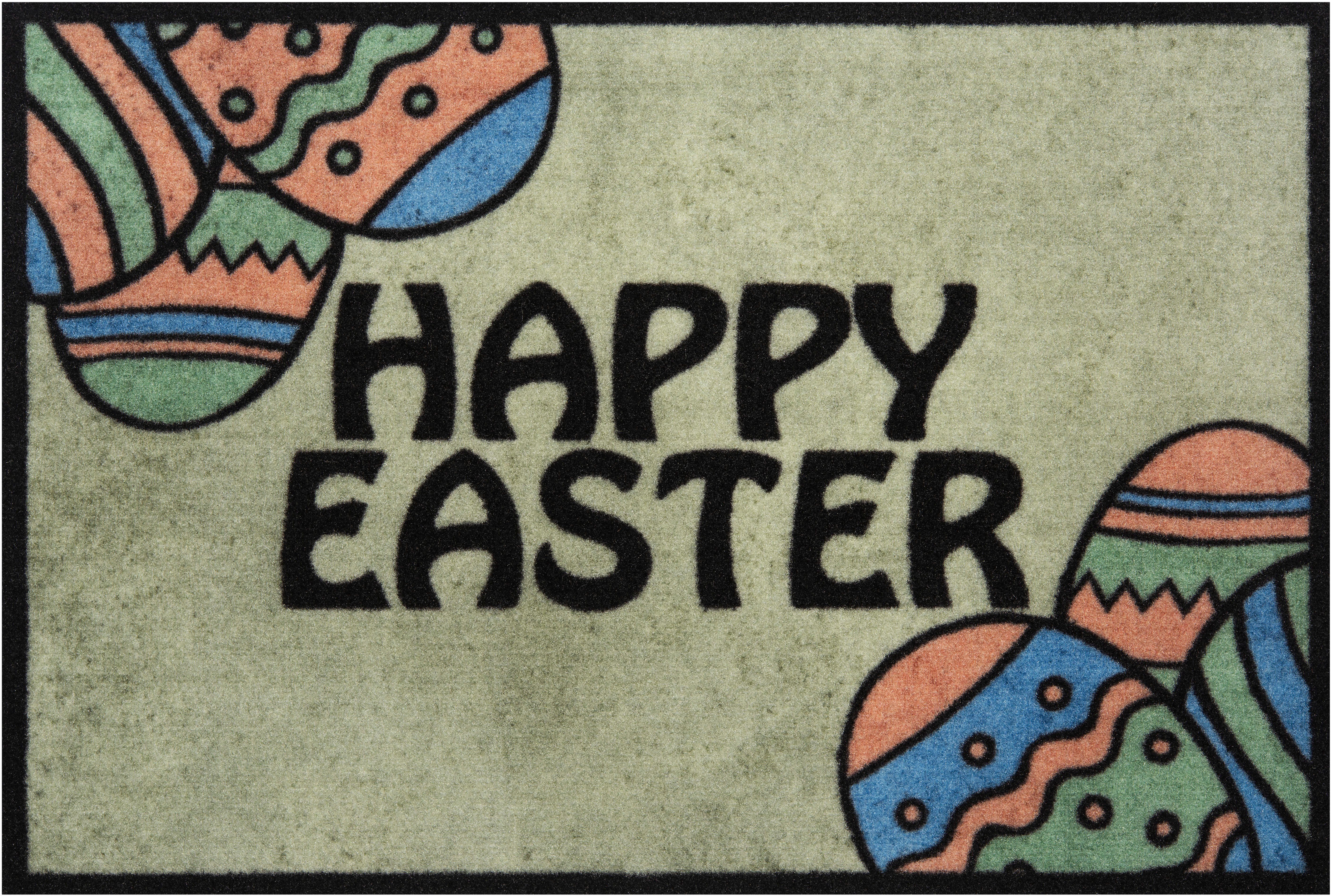 Happy Fußmatte Robust, Ostern, mm, HANSE Home, Frohe 7 mit Easter, rechteckig, Spruch, waschbar, Rutschfest Höhe: Pflegeleicht,