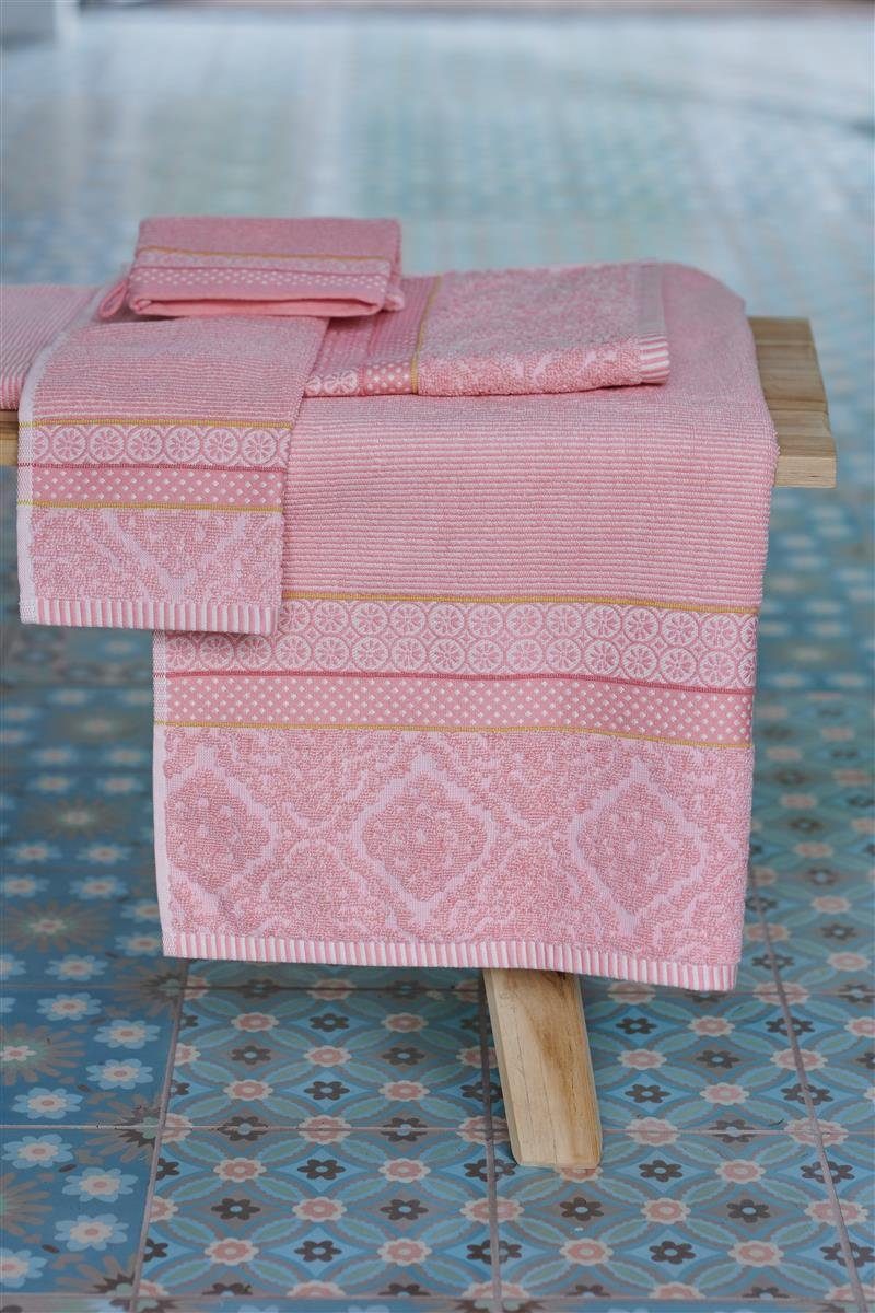 PiP Studio Handtuch Soft Zellige Pink 16X22 Set A 3 Rosa 100% Cotton, terry, 500 GSM, Baumwolle (1-St), Handtuch Frottetuch
