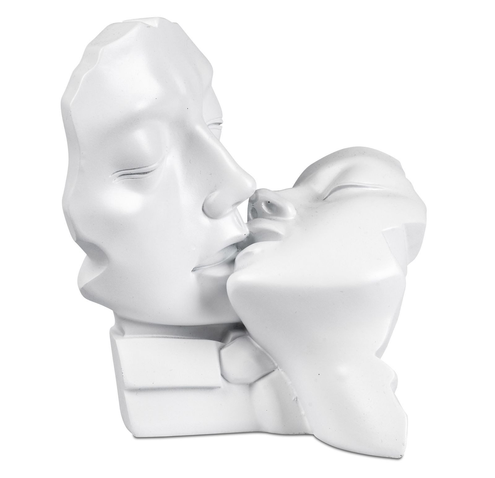 formano Dekofigur Liebespaar Maske aus Polyresin 22 cm Skulptur in Weiß Matt
