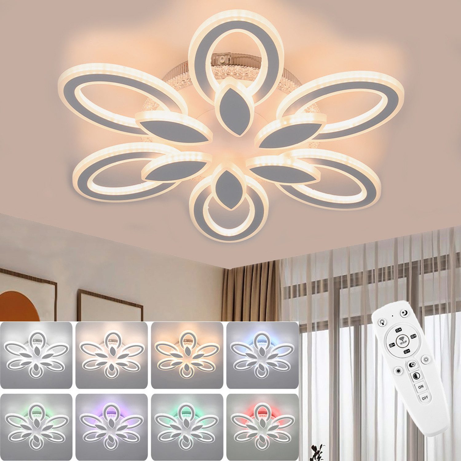 oyajia LED Deckenleuchte 95W Deckenleuchte mit günstig online kaufen