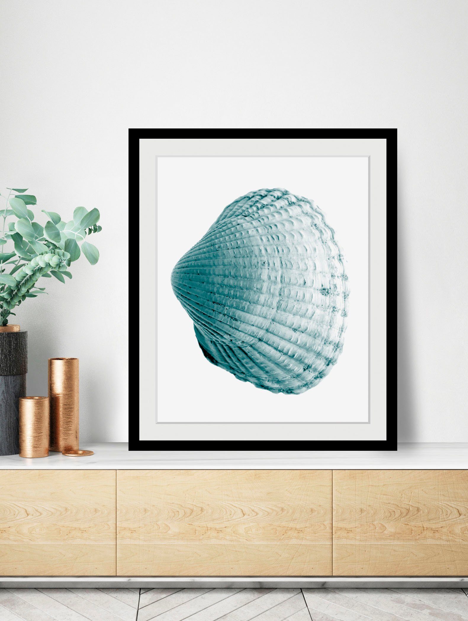 queence Bild Leon, Kunst, Meer, Wassertiere (1 St), HD Premium Poster-Druck inkl. Holzrahmen