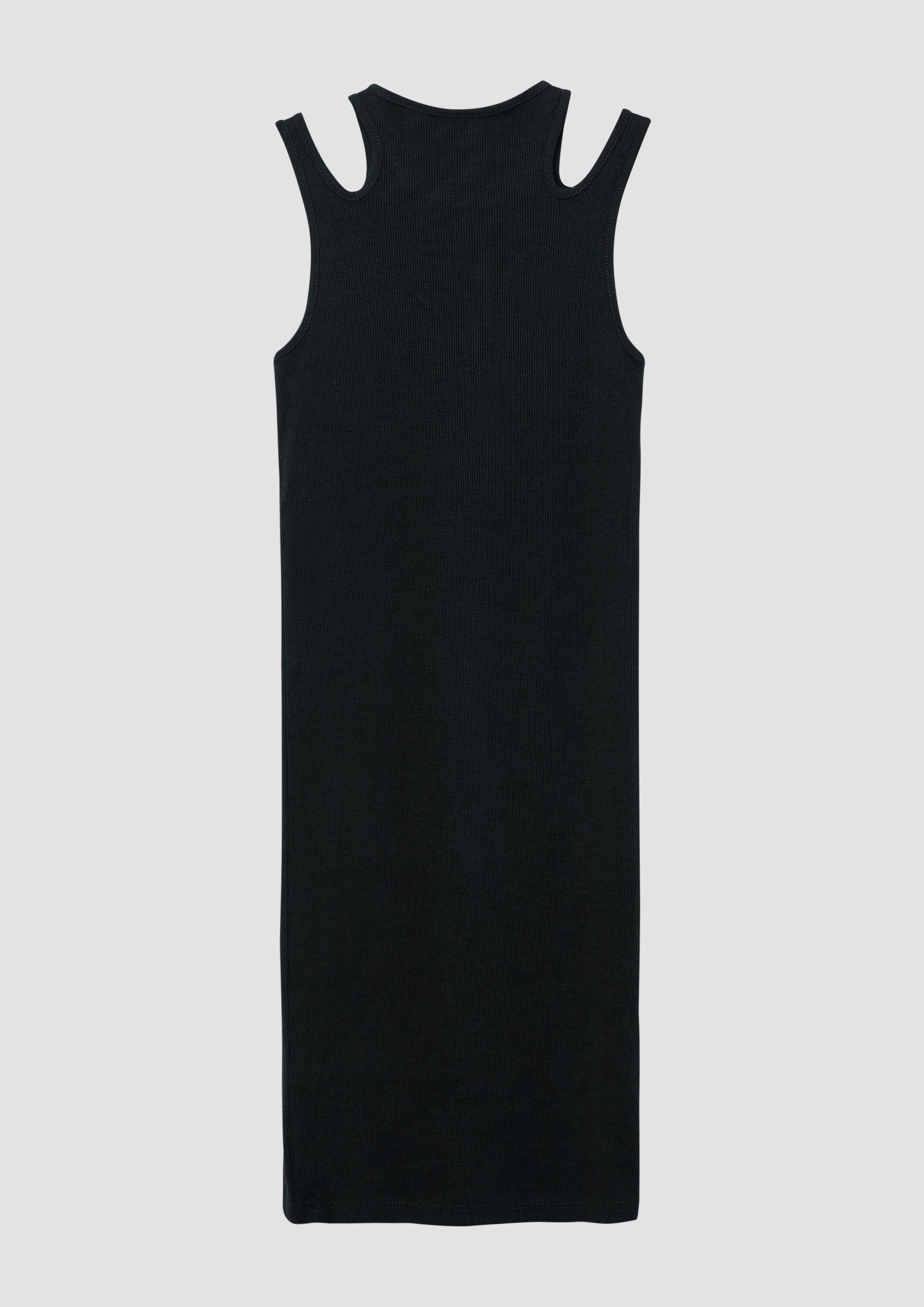 s.Oliver Maxikleid Kleid Slim-Fit-Kleid aus Rippware mit Cut-outs