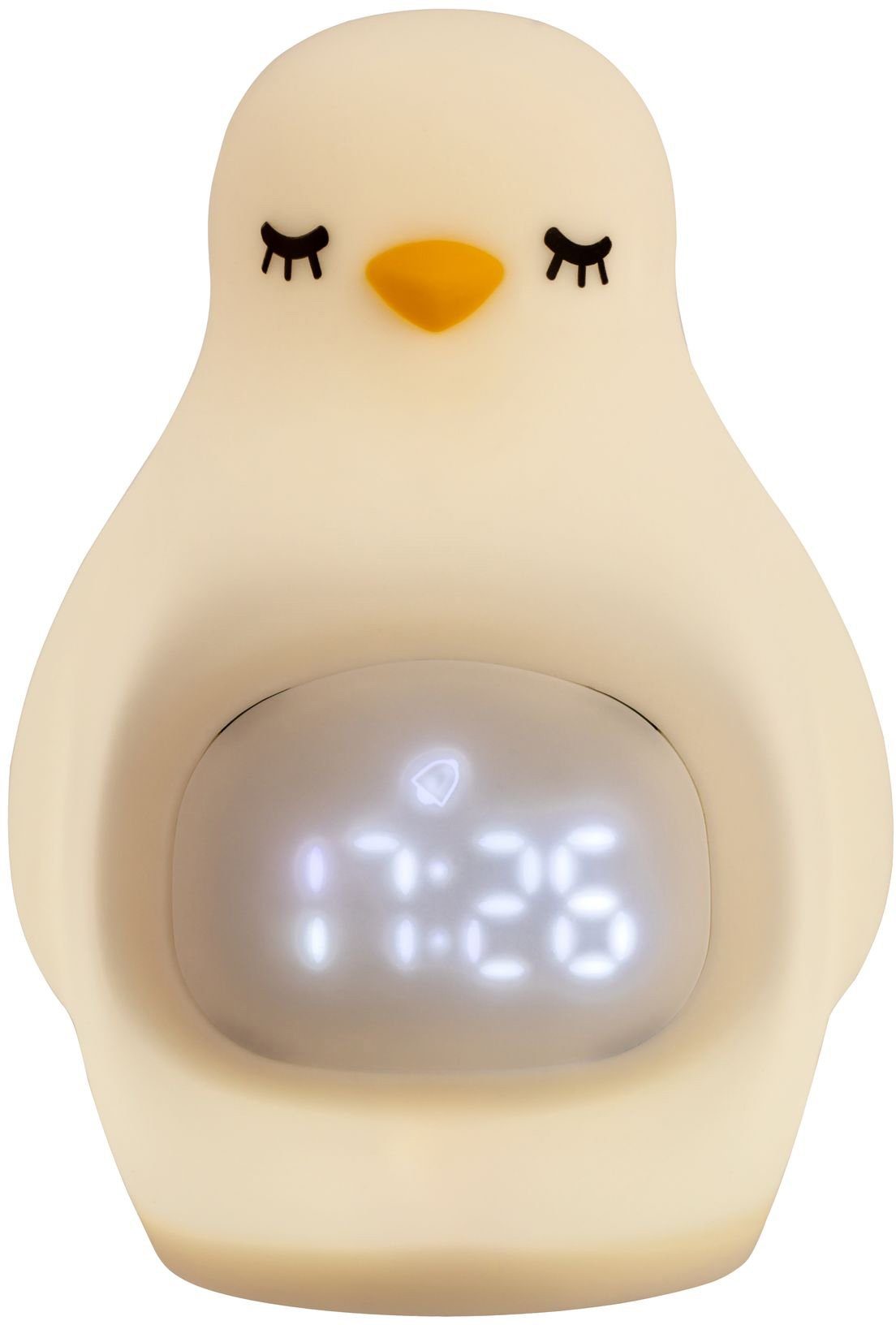 Pauleen Nachttischlampe Good Morning, Dimmfunktion, LED fest integriert,  Warmweiß, LED-Modul, Nachtlicht, Wecker, Pinguin