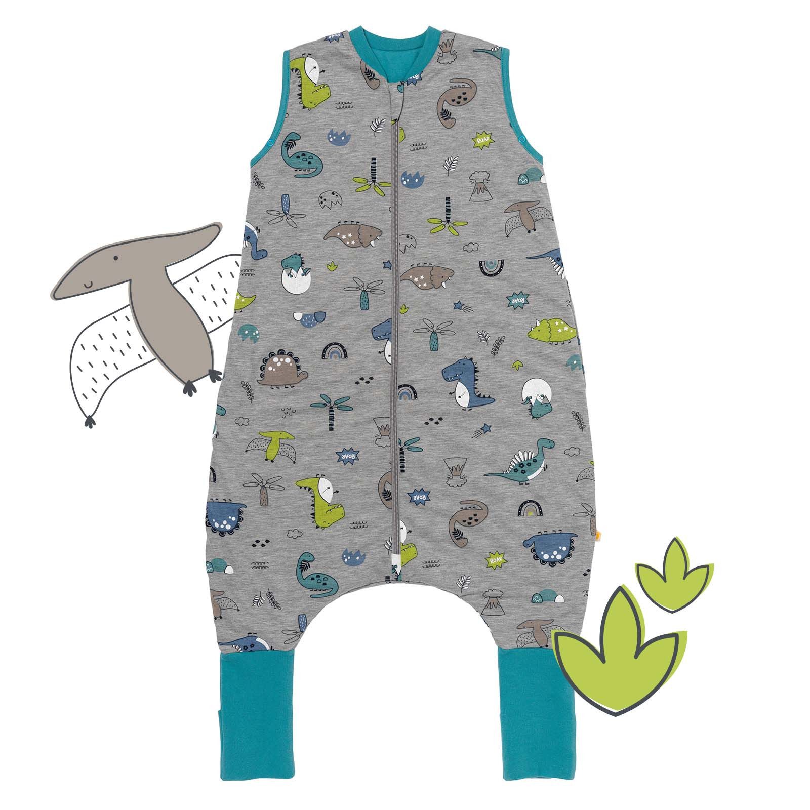 Schlummersack Kinderschlafsack Schlafsack mit Füßen und umklappbaren Bündchen, 1.0 Tog OEKO-TEX