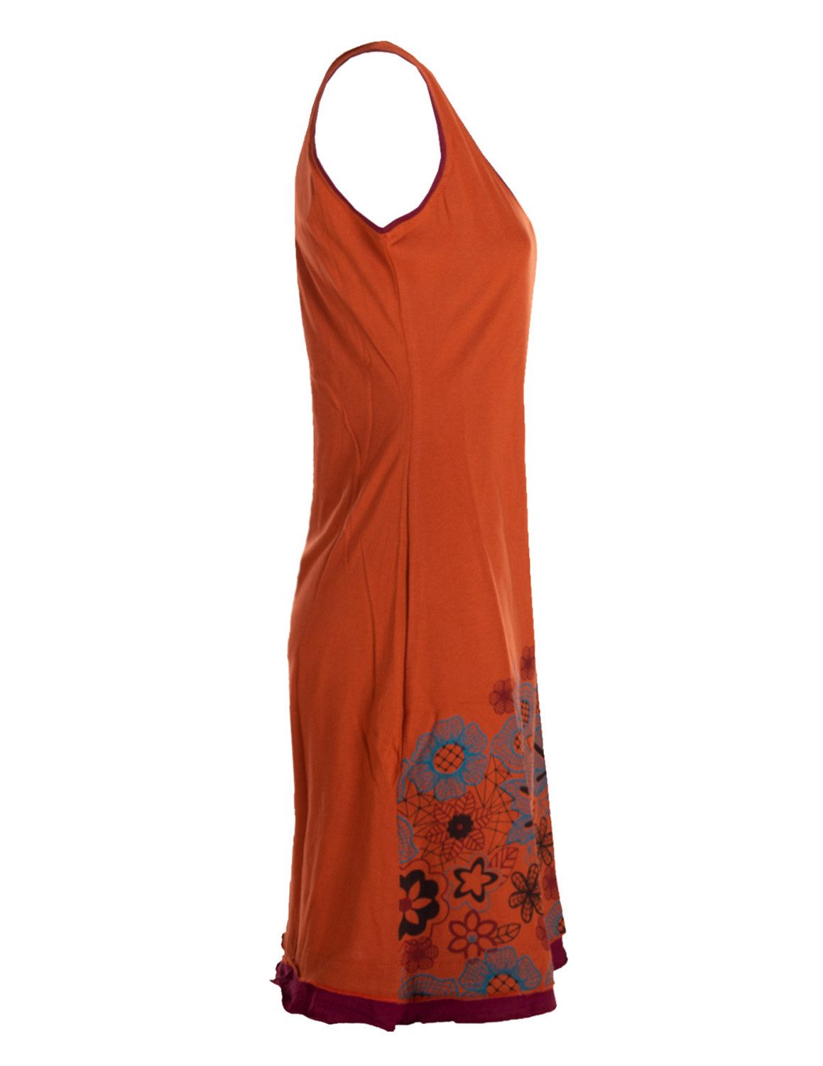 Vishes Tunikakleid Damen Longshirt-Kleid armlos Mini-Kleid Tunika-Kleid Shirtkleid Boho, Goa, Hippie Style