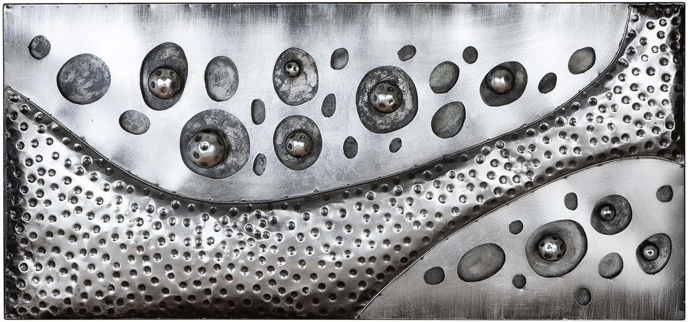 Casablanca by Gilde Metallbild Bild rechteckig Callosti silberfarben H. 56 cm, (1 St)