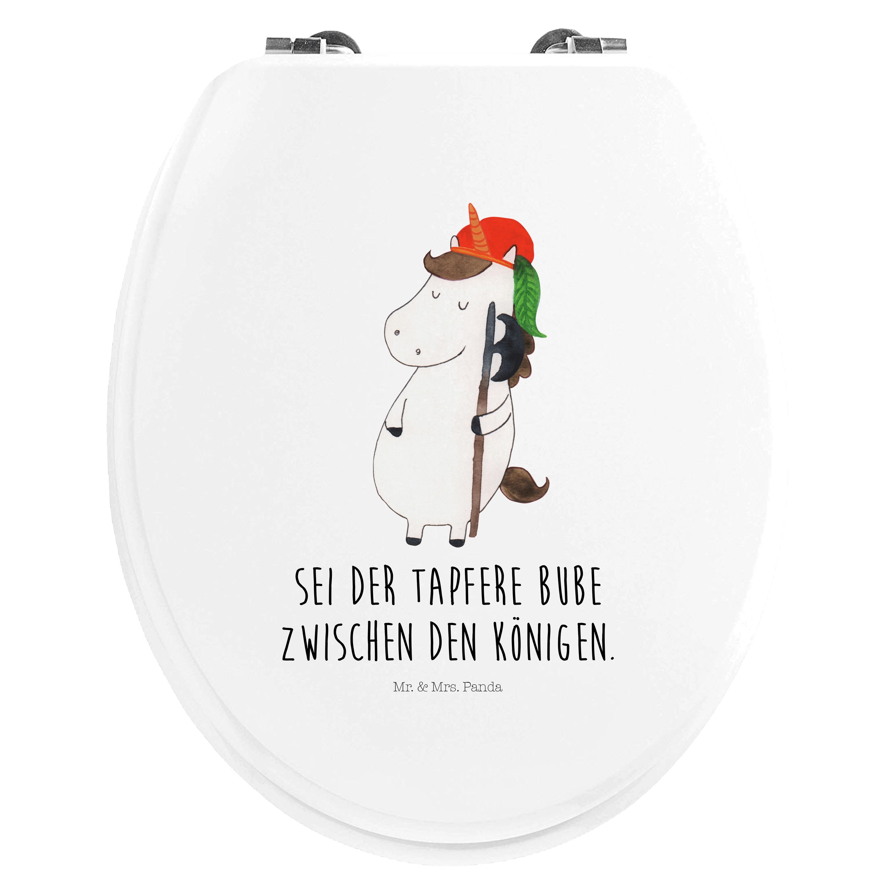 WC-Sitz Einhorn Junge - Weiß - Geschenk, Bube, Einhorn Deko, Einhörner, Toile