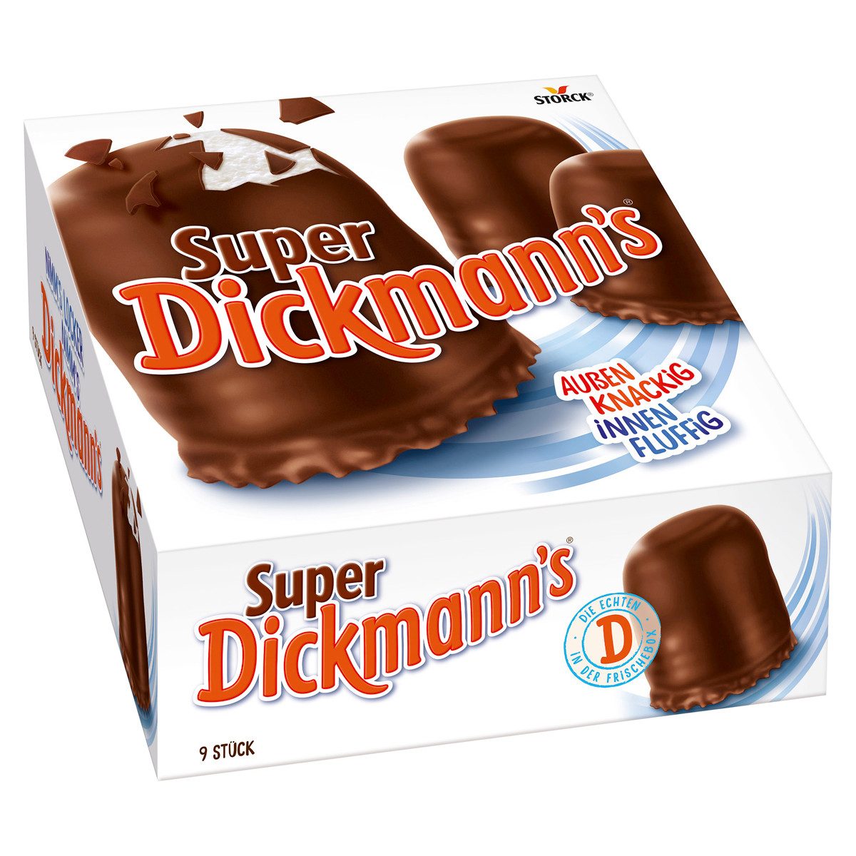 Super Dickmann's Schokolade, Super Dickmanns 9er Schokoladenschaumküsse mit Waffelboden 250g