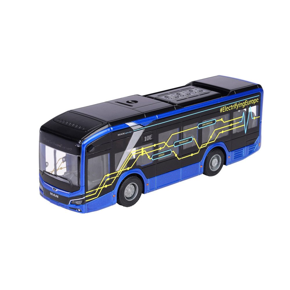 majORETTE Spielzeug-Traktor MAN - Lion's City 10 E Bus - 1:43 - ca. 22,5 cm