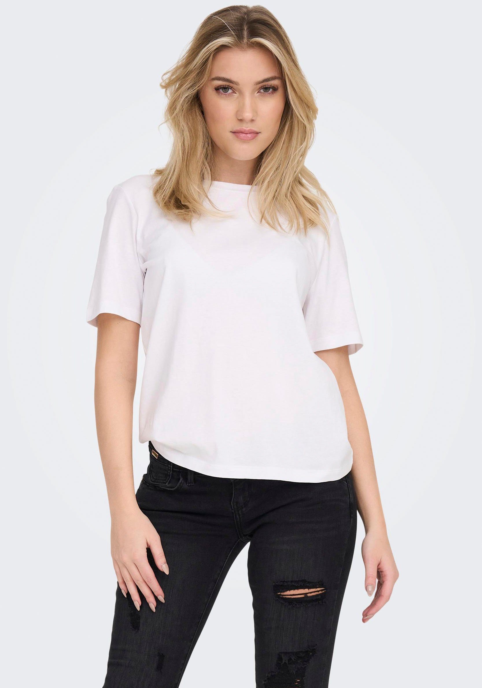 Tiefstpreisgarantie ONLY Kurzarmshirt ONLONLY S/S JRS NOOS White TEE