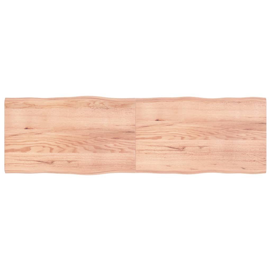furnicato Tischplatte 200x60x(2-4) cm Massivholz Behandelt Baumkante (1 St)