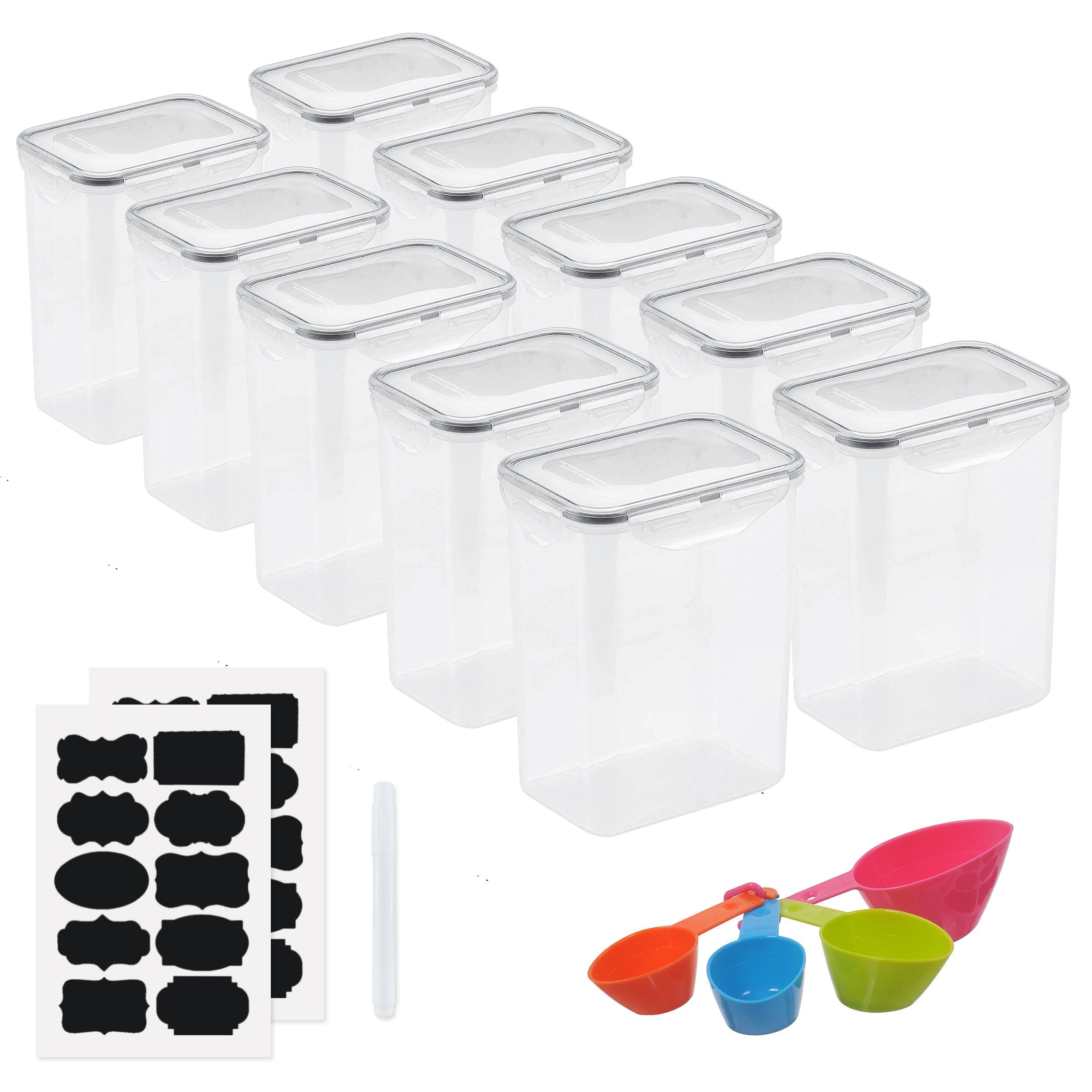 TOREDOO Vorratsdose 10 Vorratsdosen 1.5 Liter mit Deckel im Set