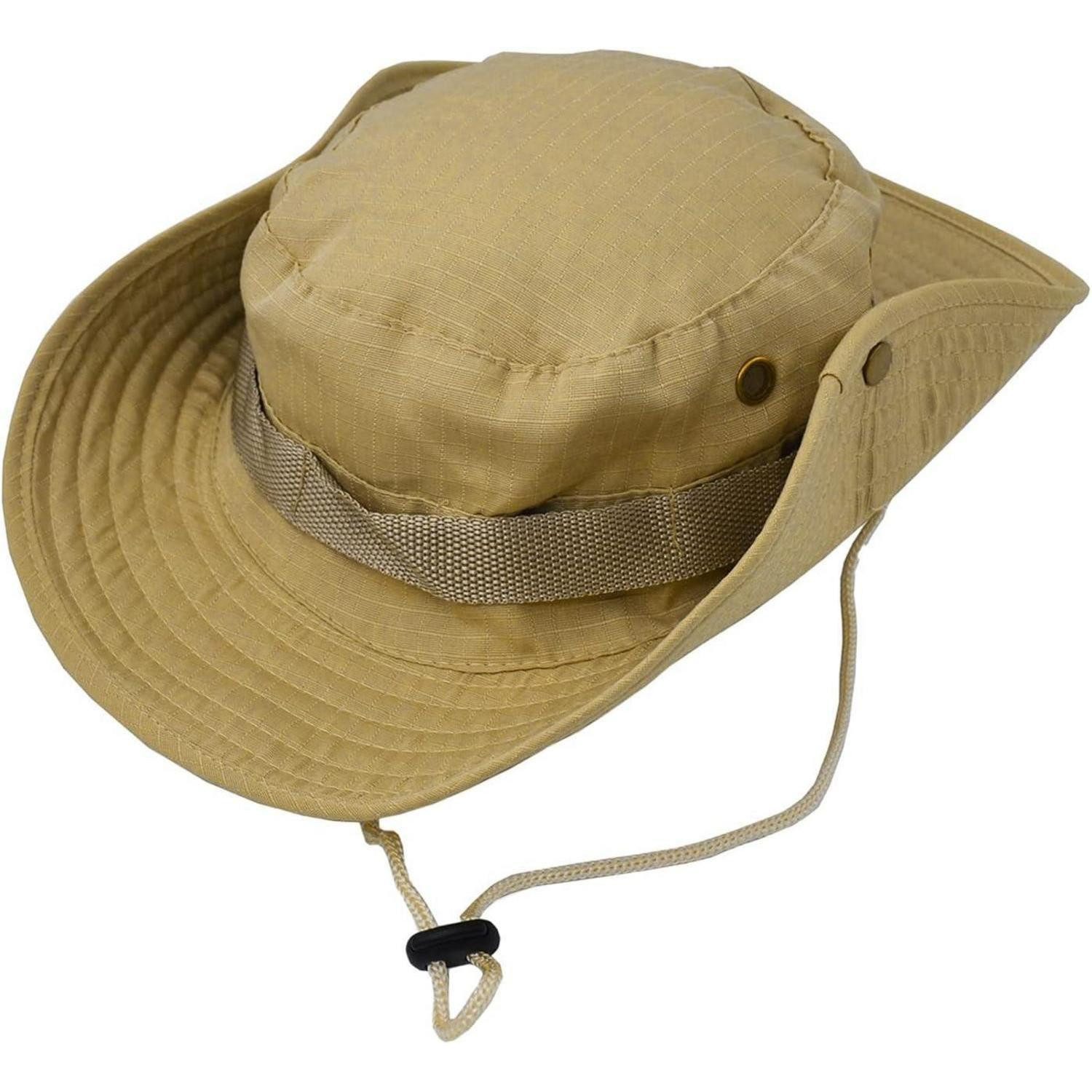 LuxusKollektion Fischerhut Buschhut Herren Damen Mesh Sonnenhut Krempe Einheitsgröße Braun