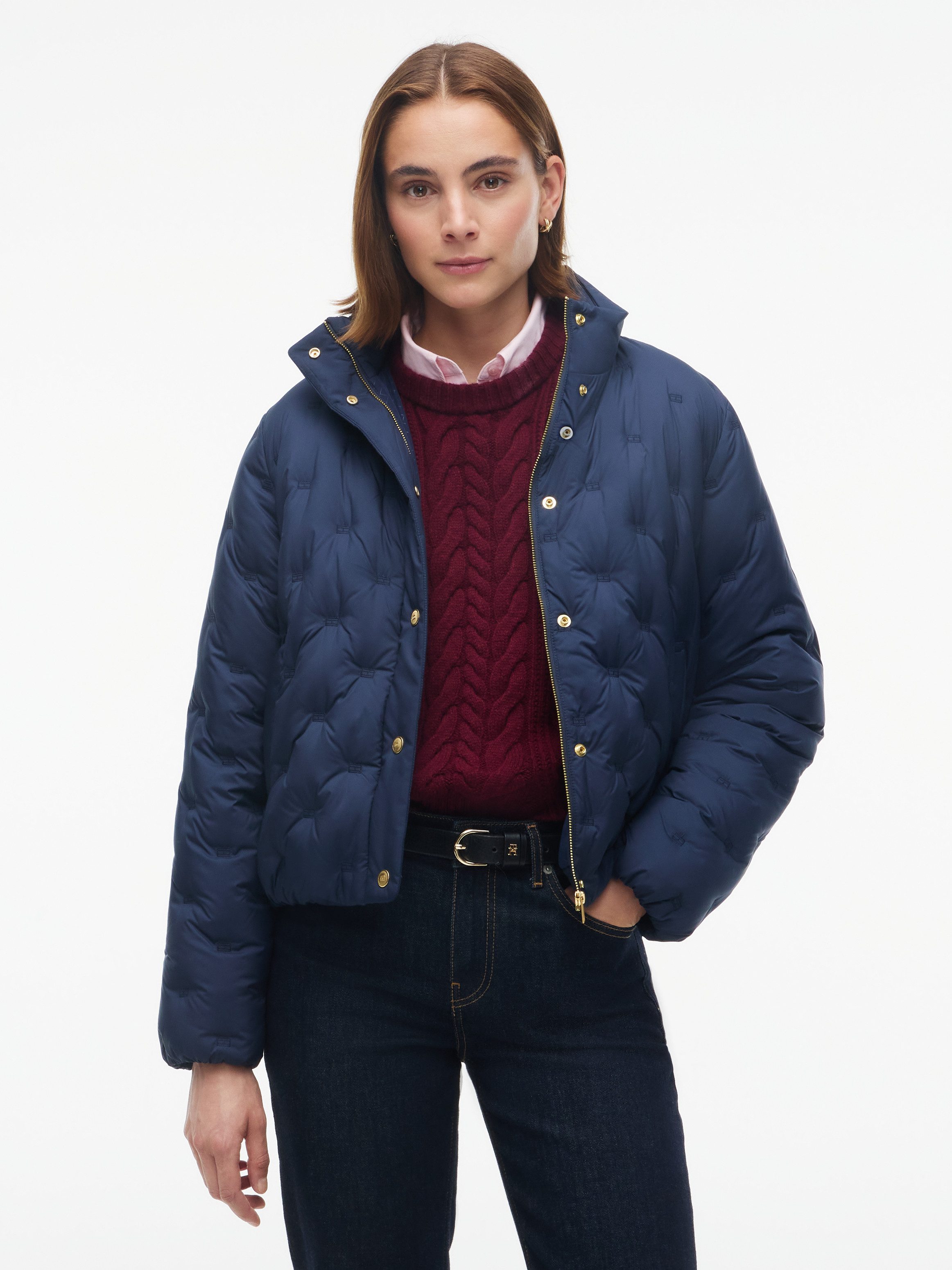 Tommy Hilfiger Steppjacke LW DOWN FLAG QUILT JACKET Kunstfaser