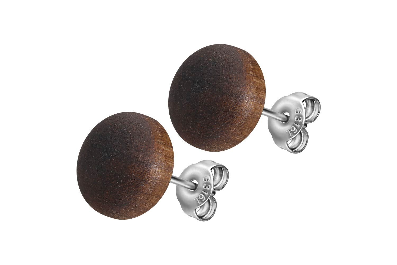 FILANGO Piercing-Set Chirurgenstahl Ohrstecker HOLZDISC (Ohrstecker günstig online kaufen