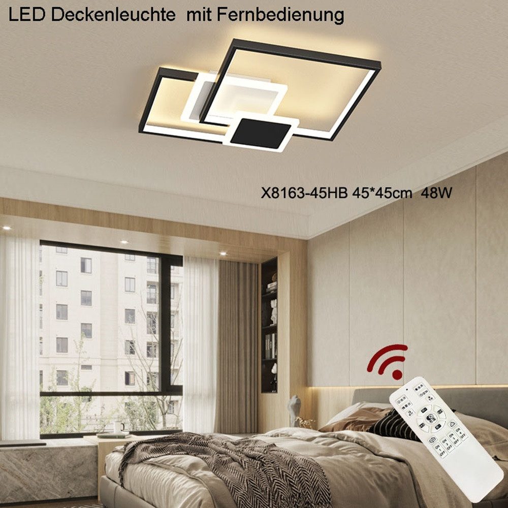 Eurohandisplay LED Deckenleuchte LED Deckenleuchte Fernbedienung Lichtfarbe Helligkeit einstellbar, LED fest integriert, Warm- bis Kaltweiß, Lichtfarbe und Helligkeit mit Fernbedienung steuerbar
