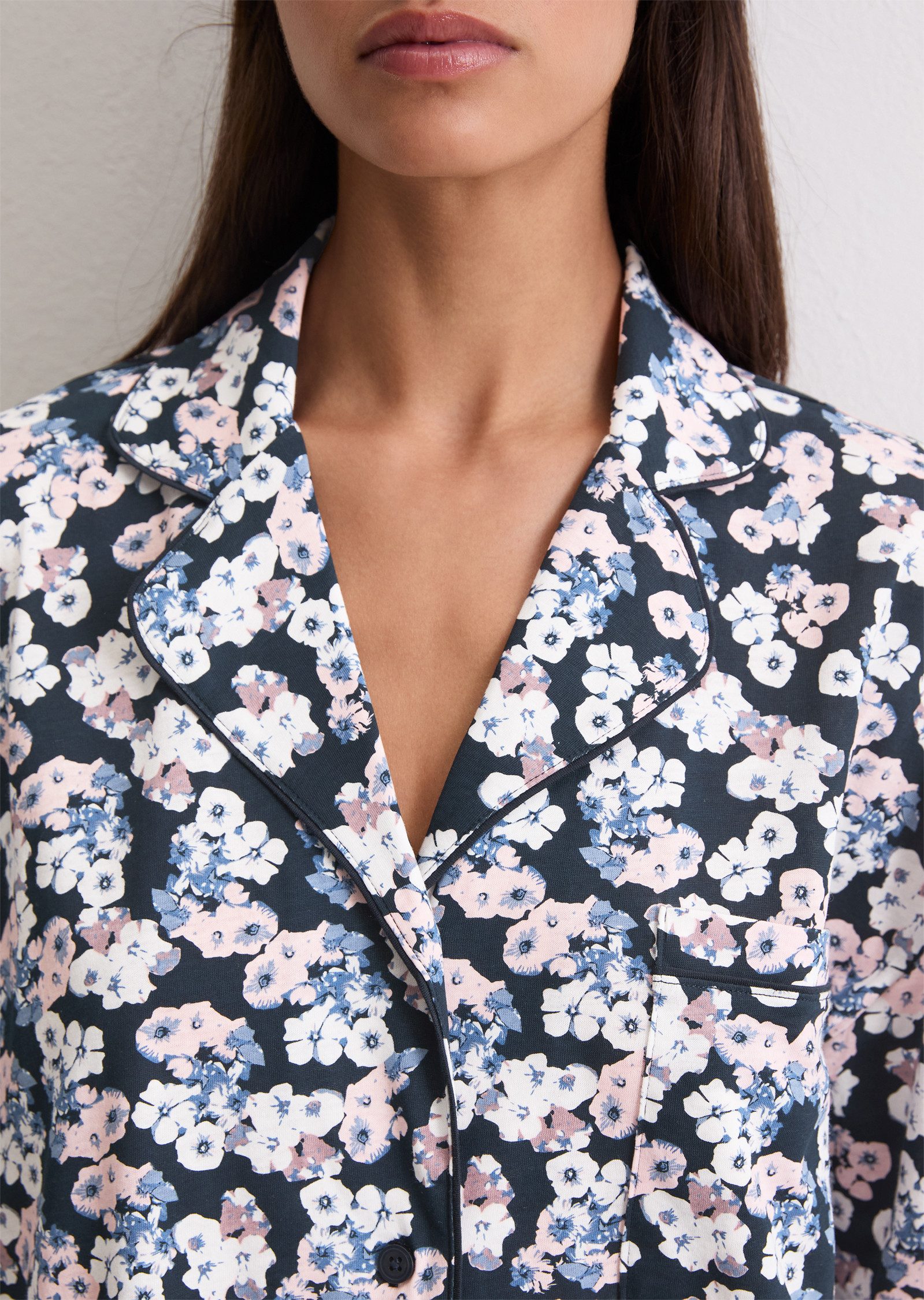 Marc O'Polo Nachthemd Single-Jersey Qualität, leicht, Brusttasche