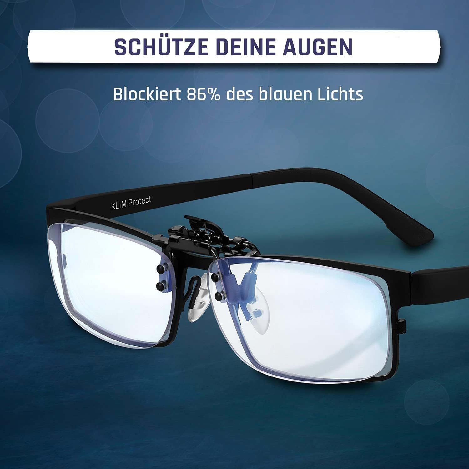 KLIM Brille Protect OTG, Anti Brille Clip Blaulicht