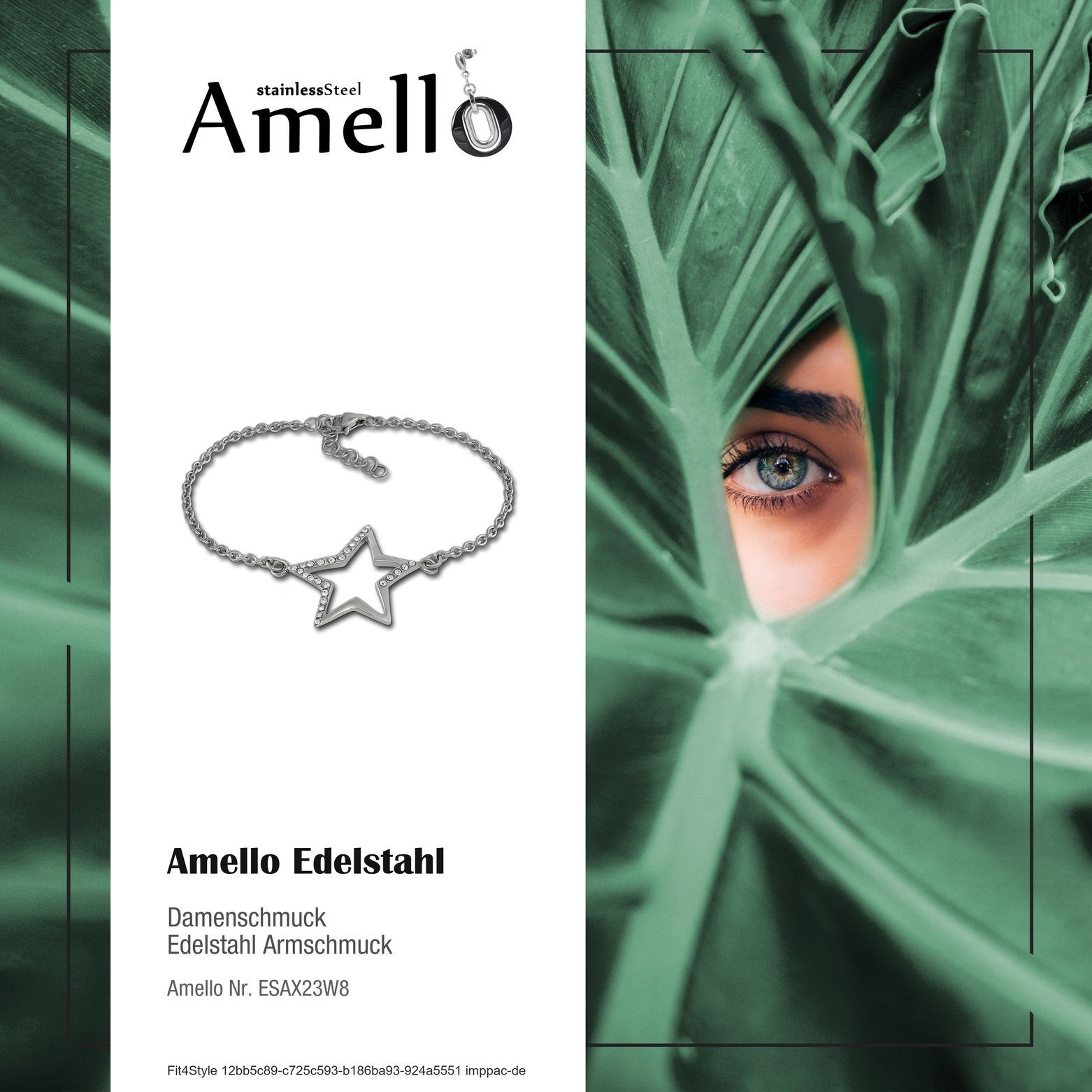 Amello Edelstahlarmband Amello Stern (Armband), Damen Steel) Armband Armbänder für (Stainless Edelstahl Edelstahl