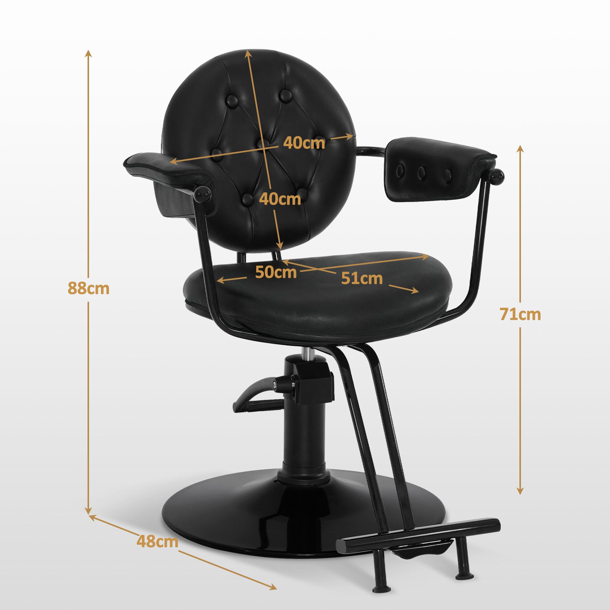 Barberpub Stuhl BarberPub Friseurstuhl Friseureinrichtung 3159 (Schwarz), F günstig online kaufen