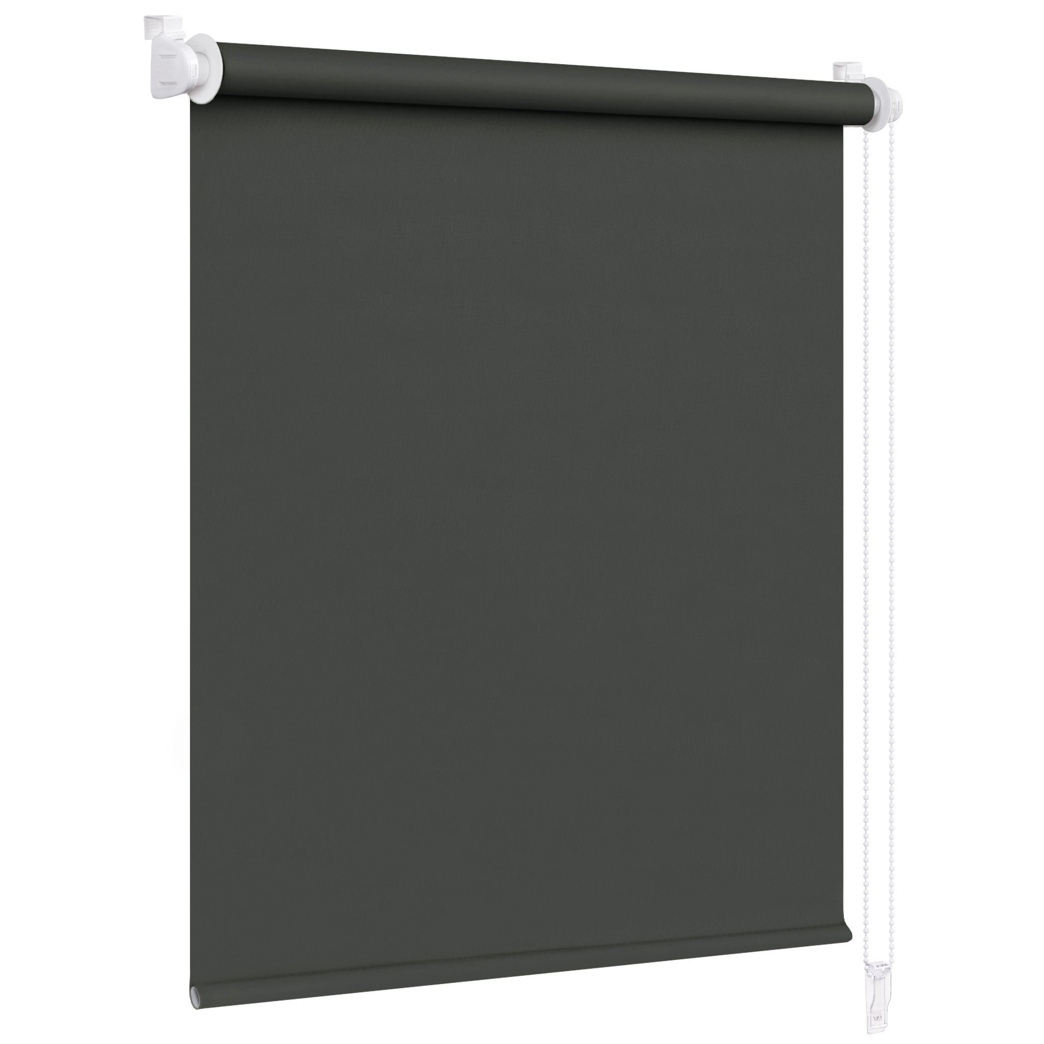 Verdunklungsrollo Klemmfix Verdunkelungsrollo 45x150 cm schwarz [Stoffbreite: 42cm], Victoria M., blickdicht, ohne Bohren, freihängend, Klemmfix, mit Kindersich – Bild 5 von 5