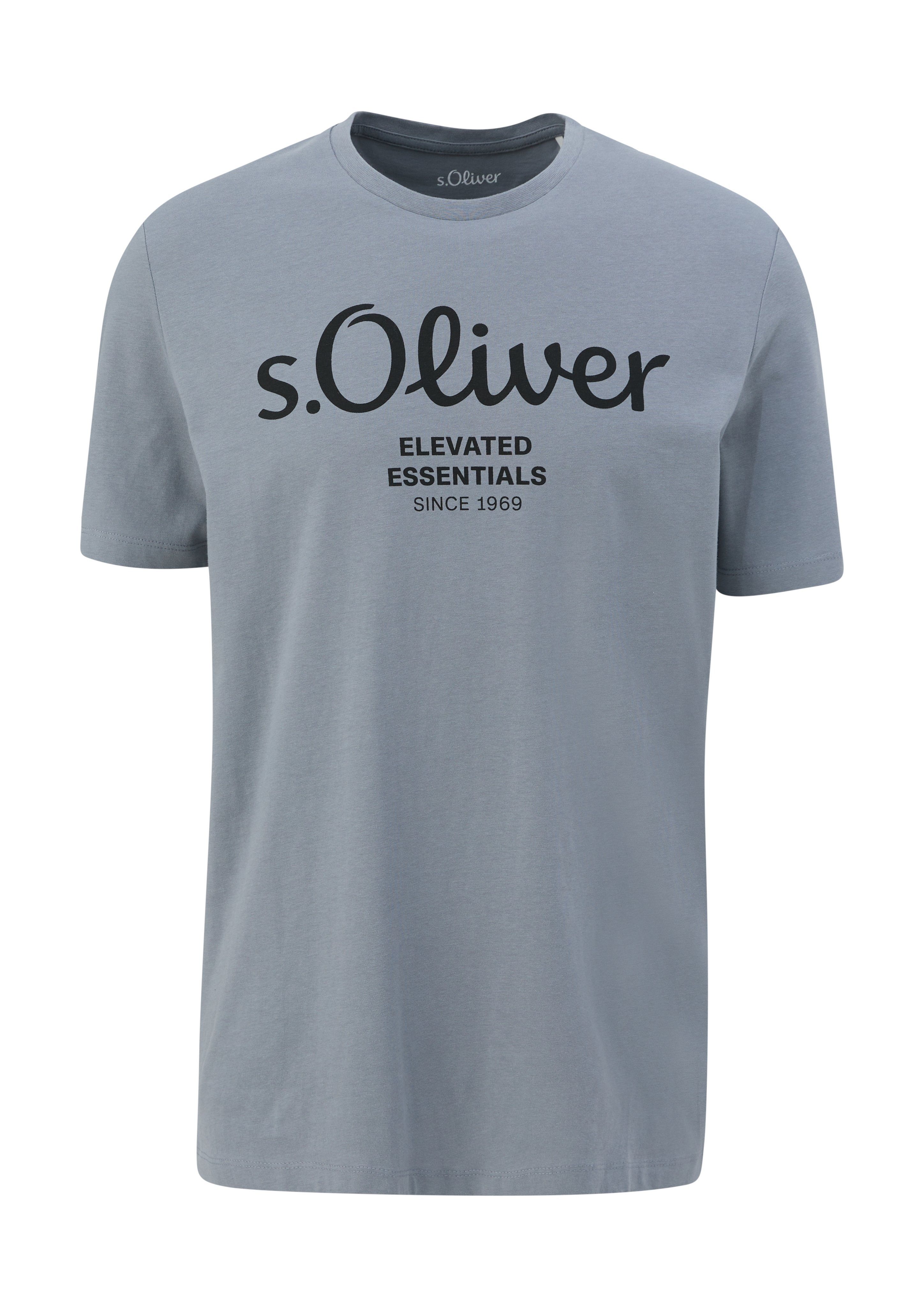s.Oliver T-Shirt im sportiven mid grey Look
