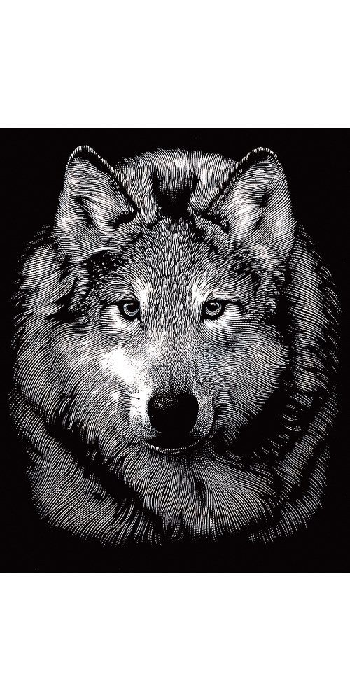 reeves Kunstdruck Wolf, 18 cm lang
