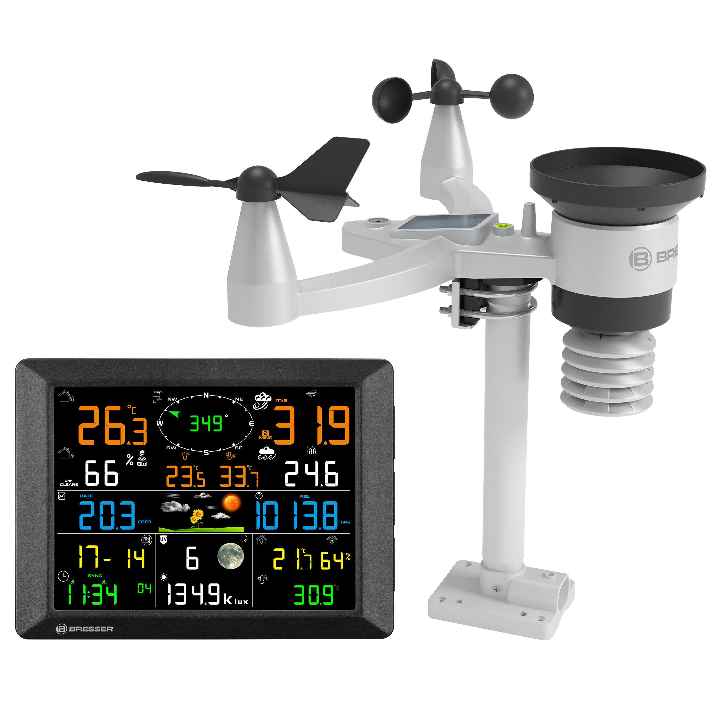 Wetterstation BRESSER 7-in-1 LoRa Profi-Wetterstation Terral