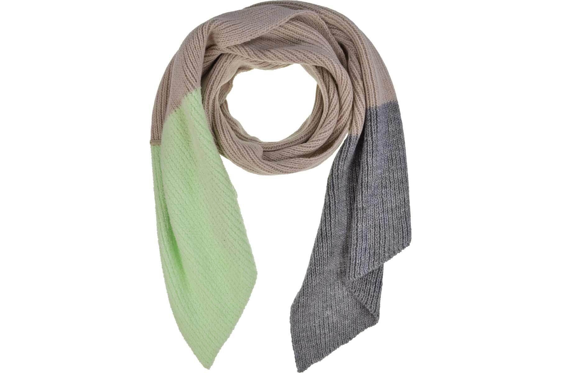 Strickschal Strick Schal 180x30cm in color block design 19637-0