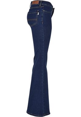 URBAN CLASSICS Bequeme Jeans Urban Classics Damen Ladies Organic Low Waist Flared Denim