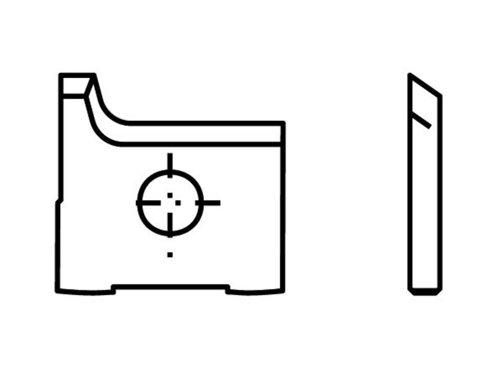 Tigra Wendeplattenfräser R=2 Blankett d=5mm T04F 4 TIGRA 16,1x14x2mm Stück