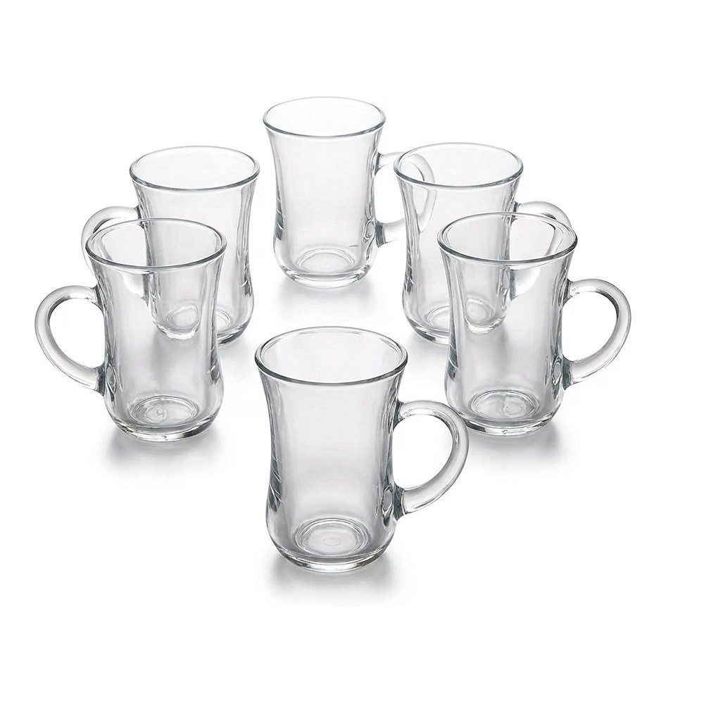 Der Porzellan-Laden Cappuccinotasse Der-Porzellan-Laden by Pasabahce Keyif Teetasse 145 ml 6er Set, Kristallglas