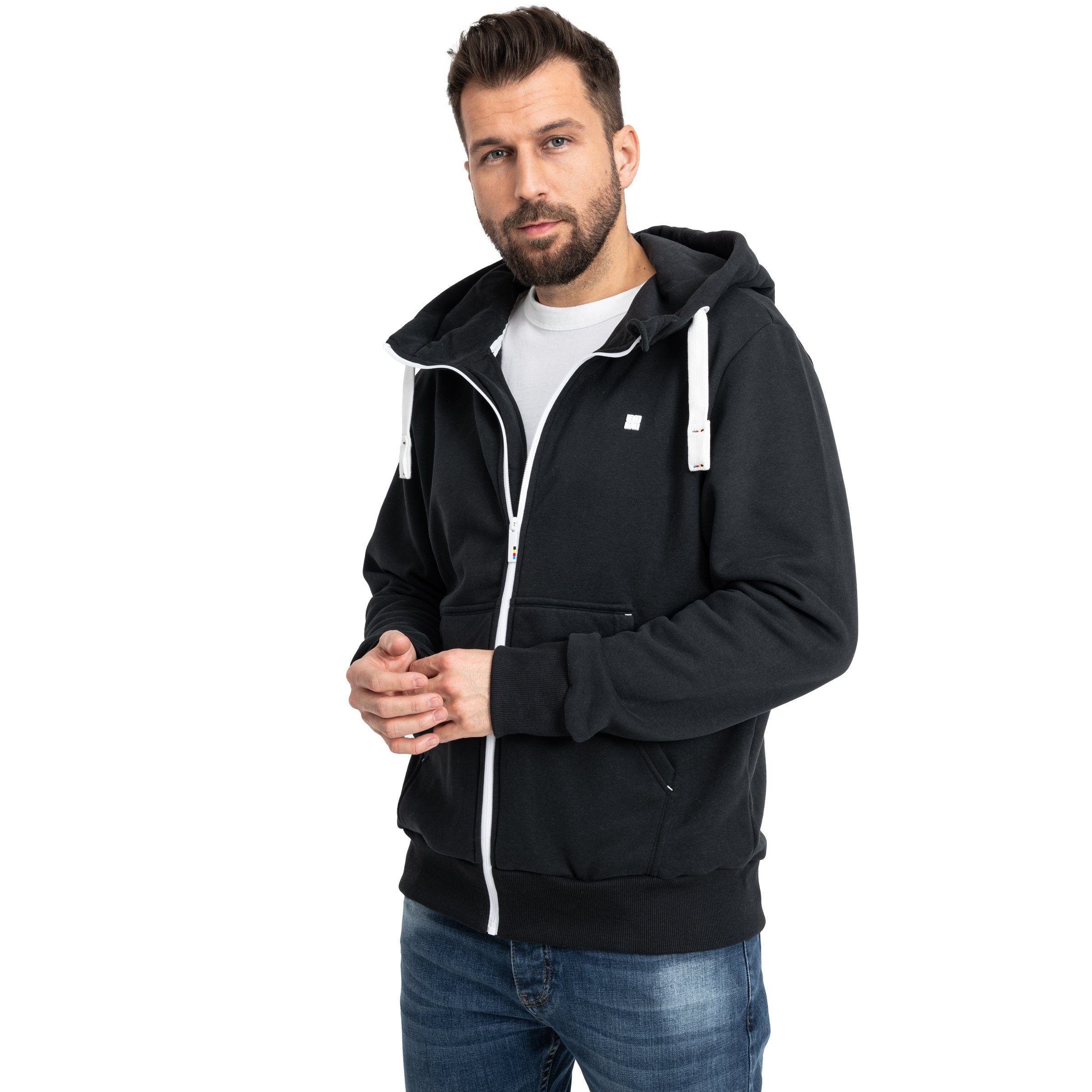 DEPROC Active Kapuzensweatjacke FinnDC Herren Zip-Hoodie mit besonders weicher Innenseite