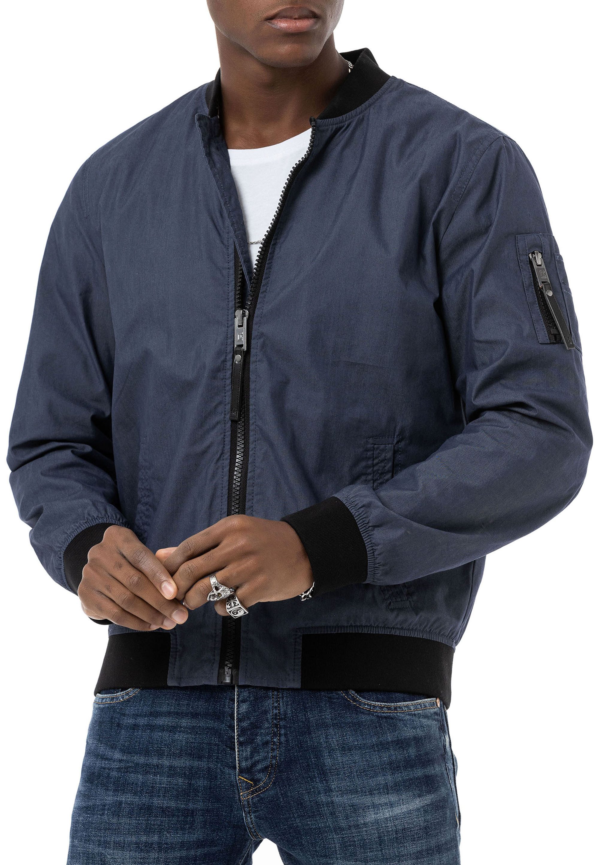RedBridge Blouson mit Stehkragen Reißverschluss und Rippenbund Übergangsjac günstig online kaufen