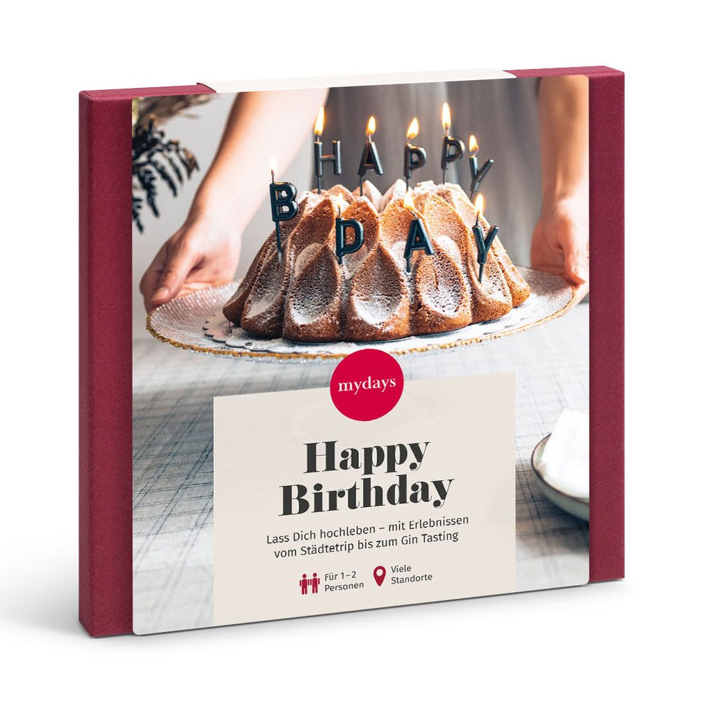 mydays Erlebnisgutschein Geschenkbox Zum Geburtstag, Riesengrosse Auswahl an traumhaften Erlebnissen fuer das Geburtstagsk…
