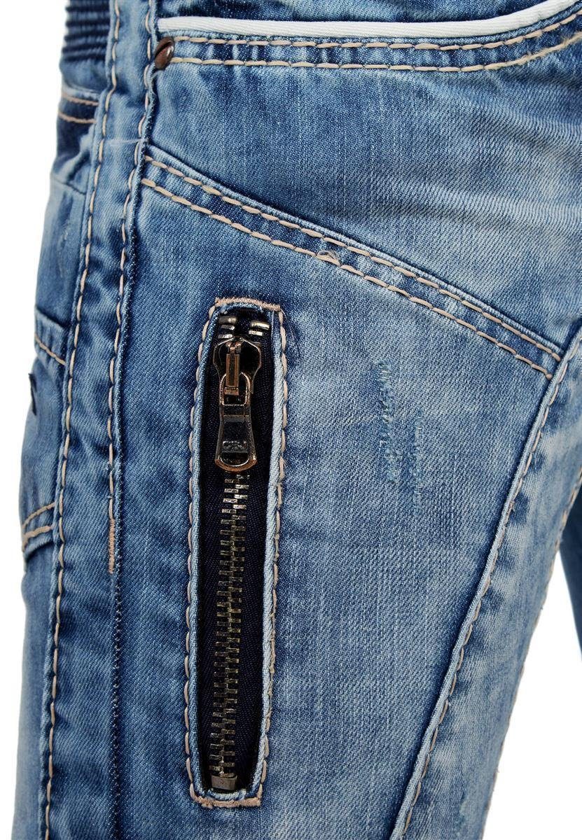 Regular-fit-Jeans Herren Regular Fit Hose Stonewashed BA-C1150