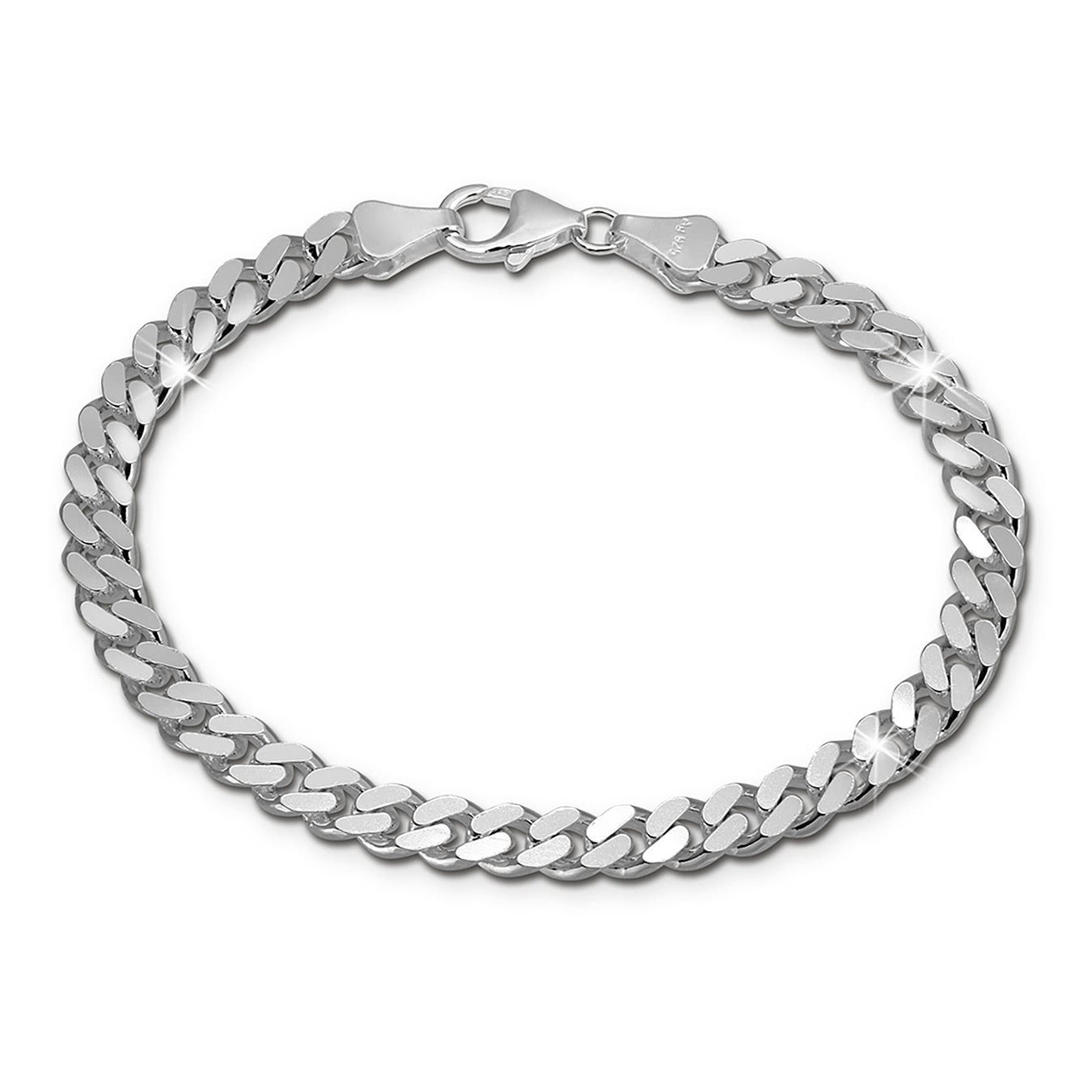 SilberDream Silberarmband »SilberDream Armschmuck 21cm silber« (Armband),  Damen, Herren Armband ca. 21cm, 925 Sterling Silber, Farbe: silber