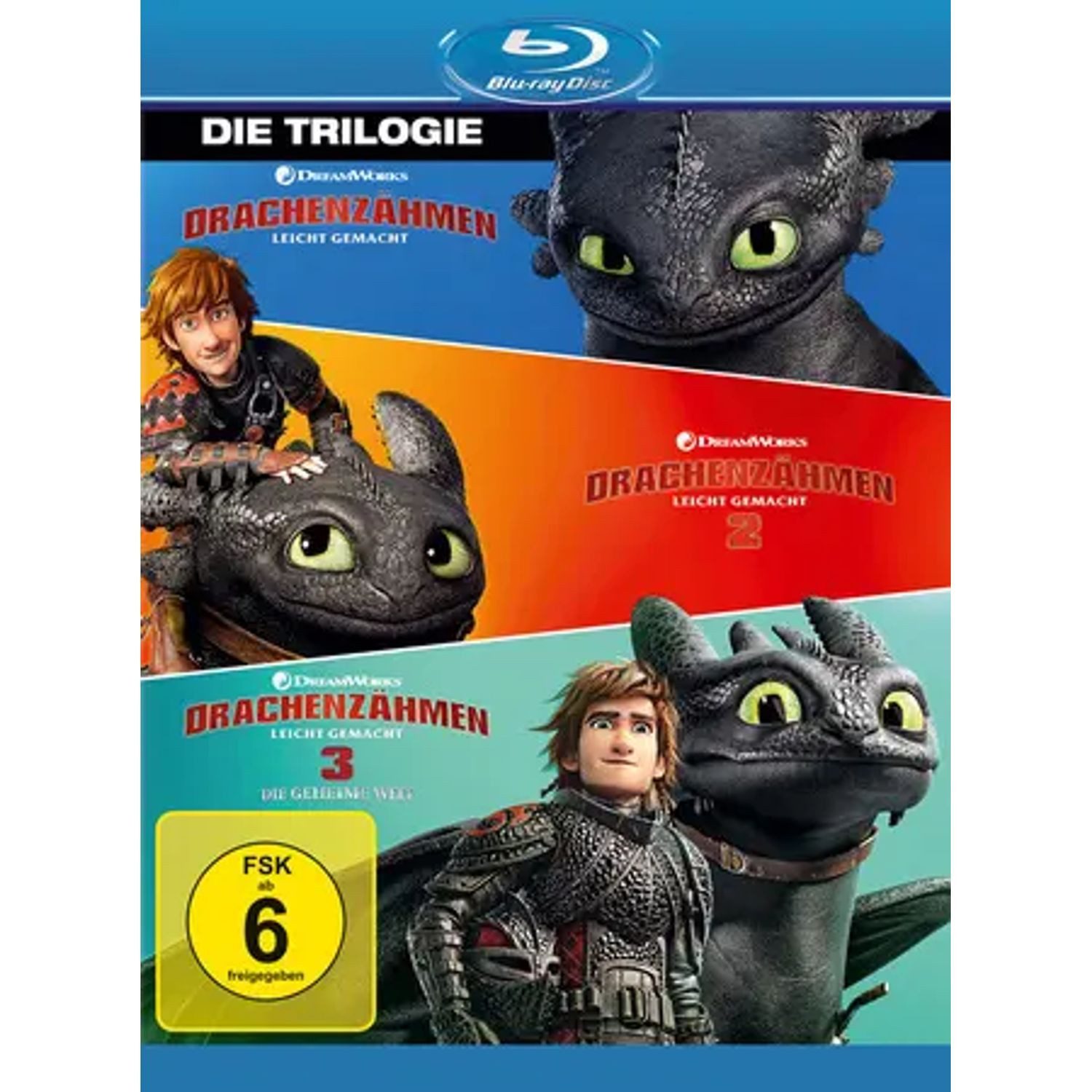 DreamWorks Blu-ray Drachenzähmen leicht gemacht 1-3