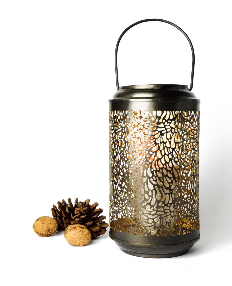 Sendez Laterne Sendez Laterne aus Metall 37x15cm Handgefertigt Windlicht Gartenlaterne Kerzenhalter. € 19,99