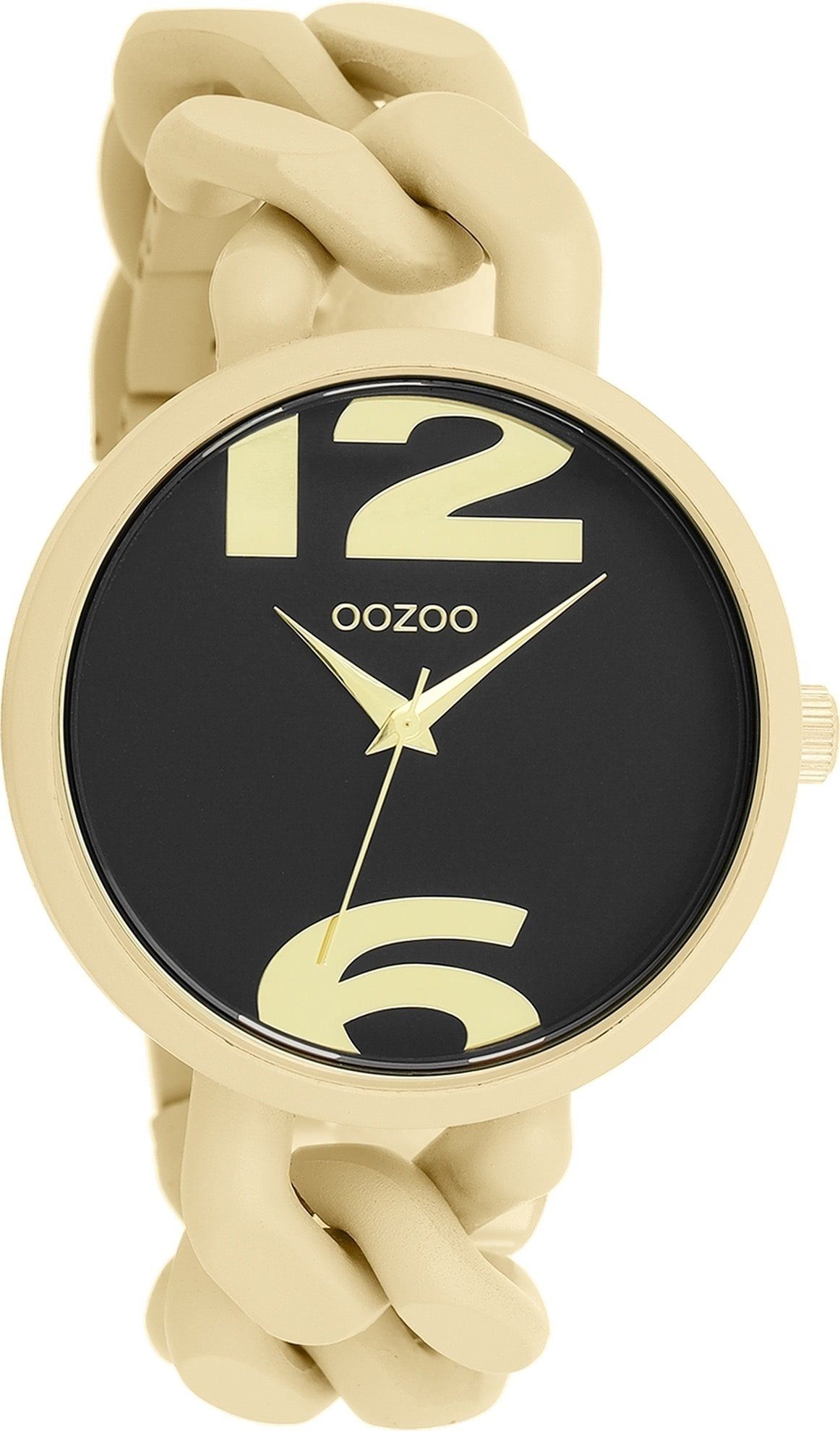 OOZOO Quarzuhr Oozoo Damen Armbanduhr Timepieces Analog, (Analoguhr), Damenuhr rund, groß (ca. 40mm) Kunststoffarmband, Fashion-Style