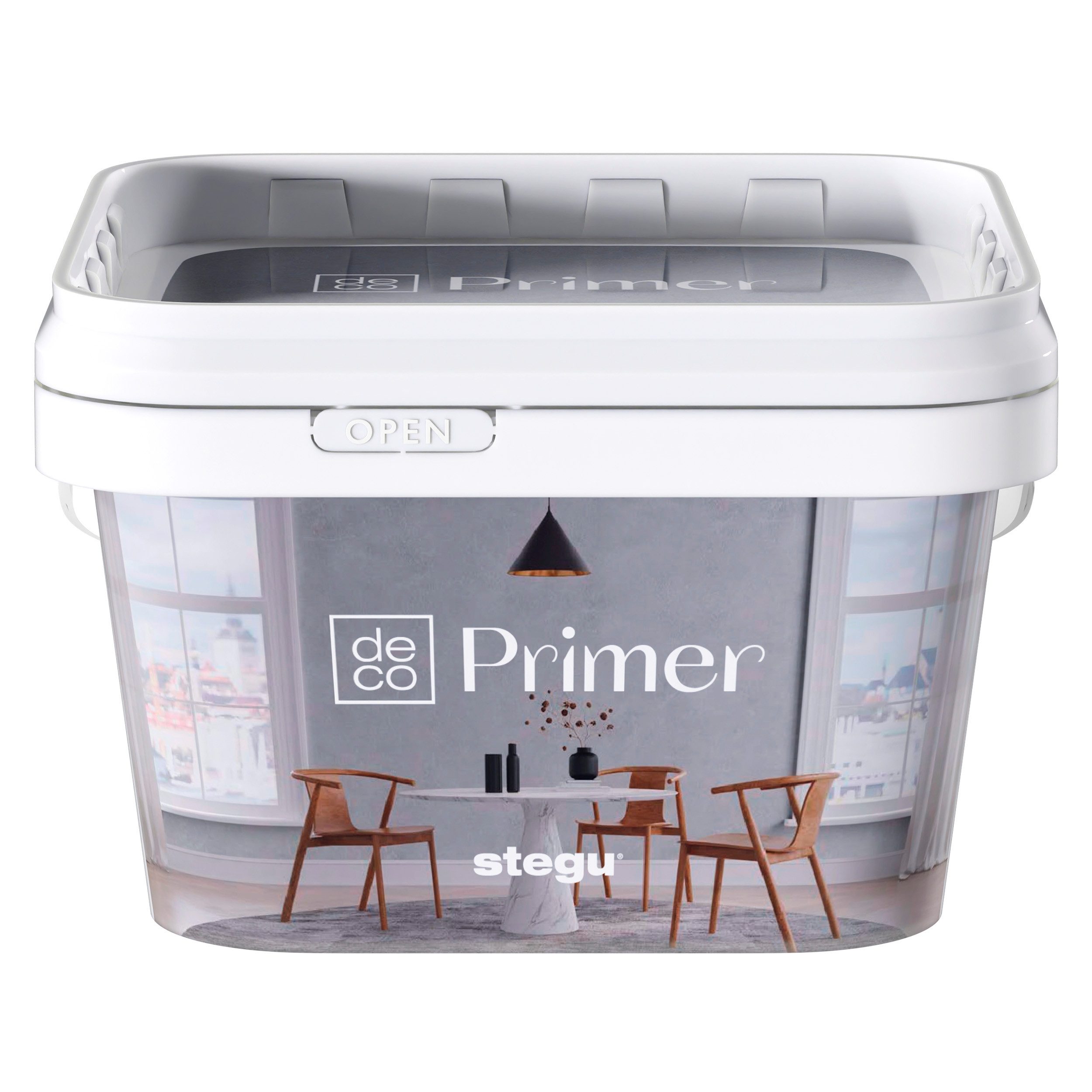 Stegu Tiefengrund DECO PRIMER passend für Stegu DECO Beton Putz, 4kg, reicht für 16 m², Gebrauchsfertig für Architekturbeton und Putz, reduziert Saugfähigkeit