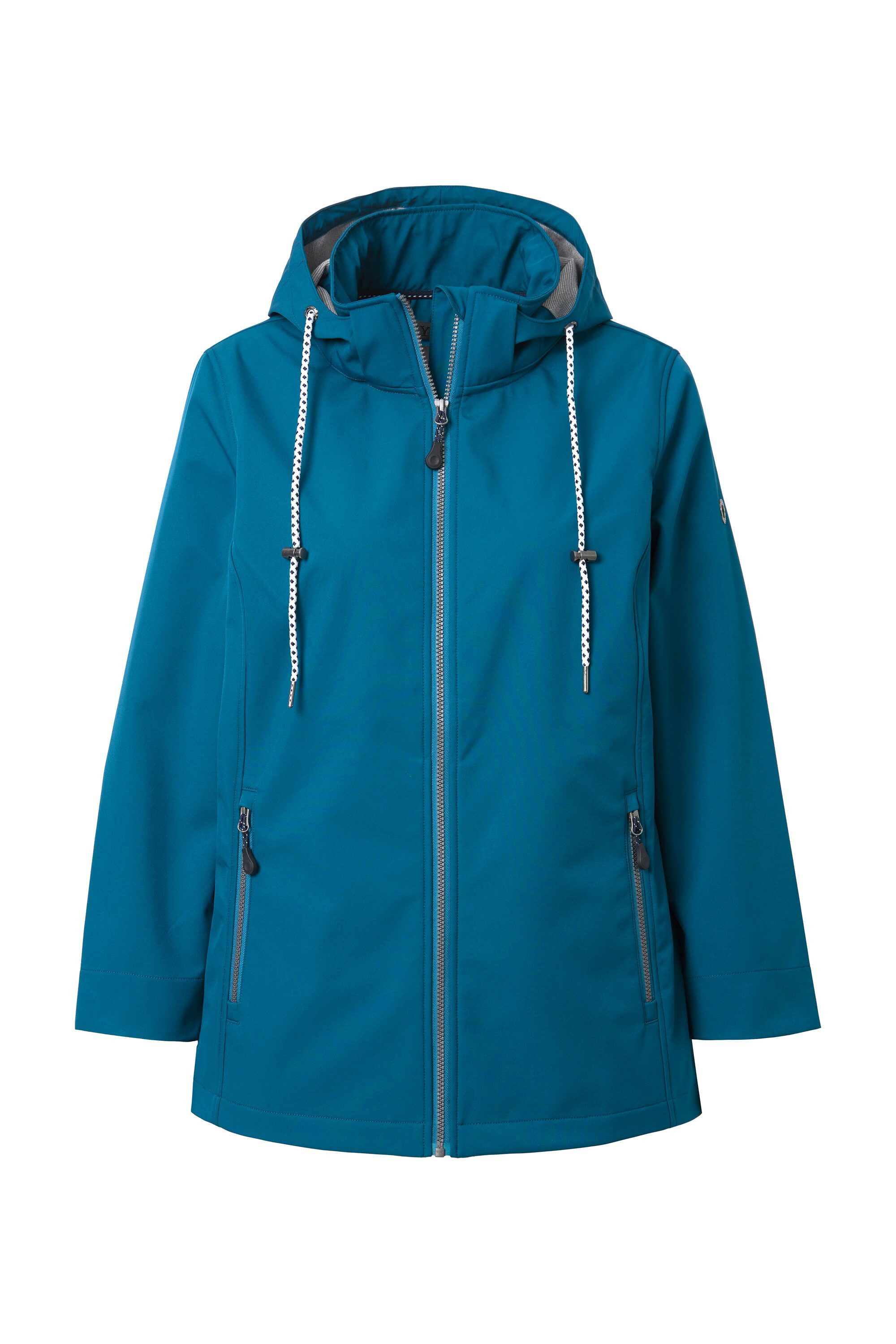 Ulla Popken Petrolfarbene Winterjacke Ulla Popken Softshelljacke