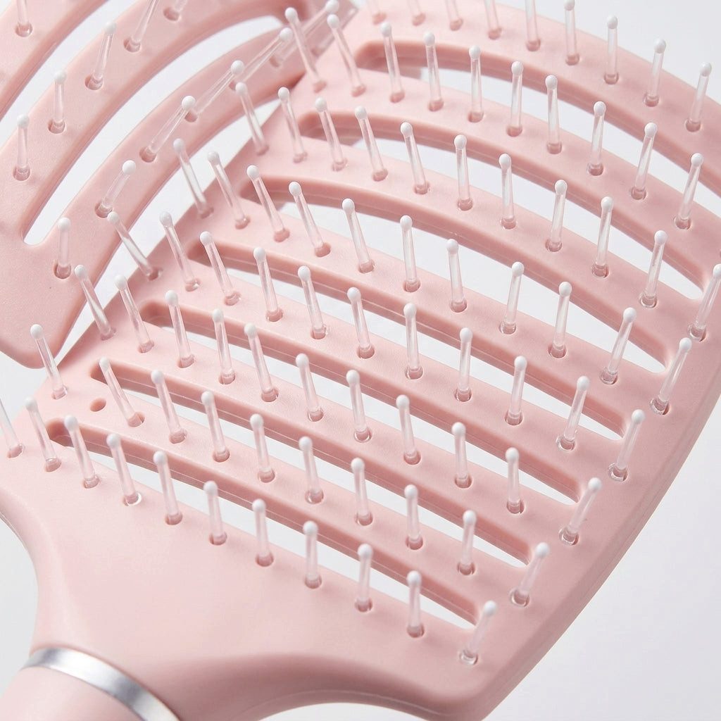 H-basics Haarbürste Root Lift gebogen Ansatz-Volumen Rosa Damen 22 cm, Volumenbürste für feines Haar