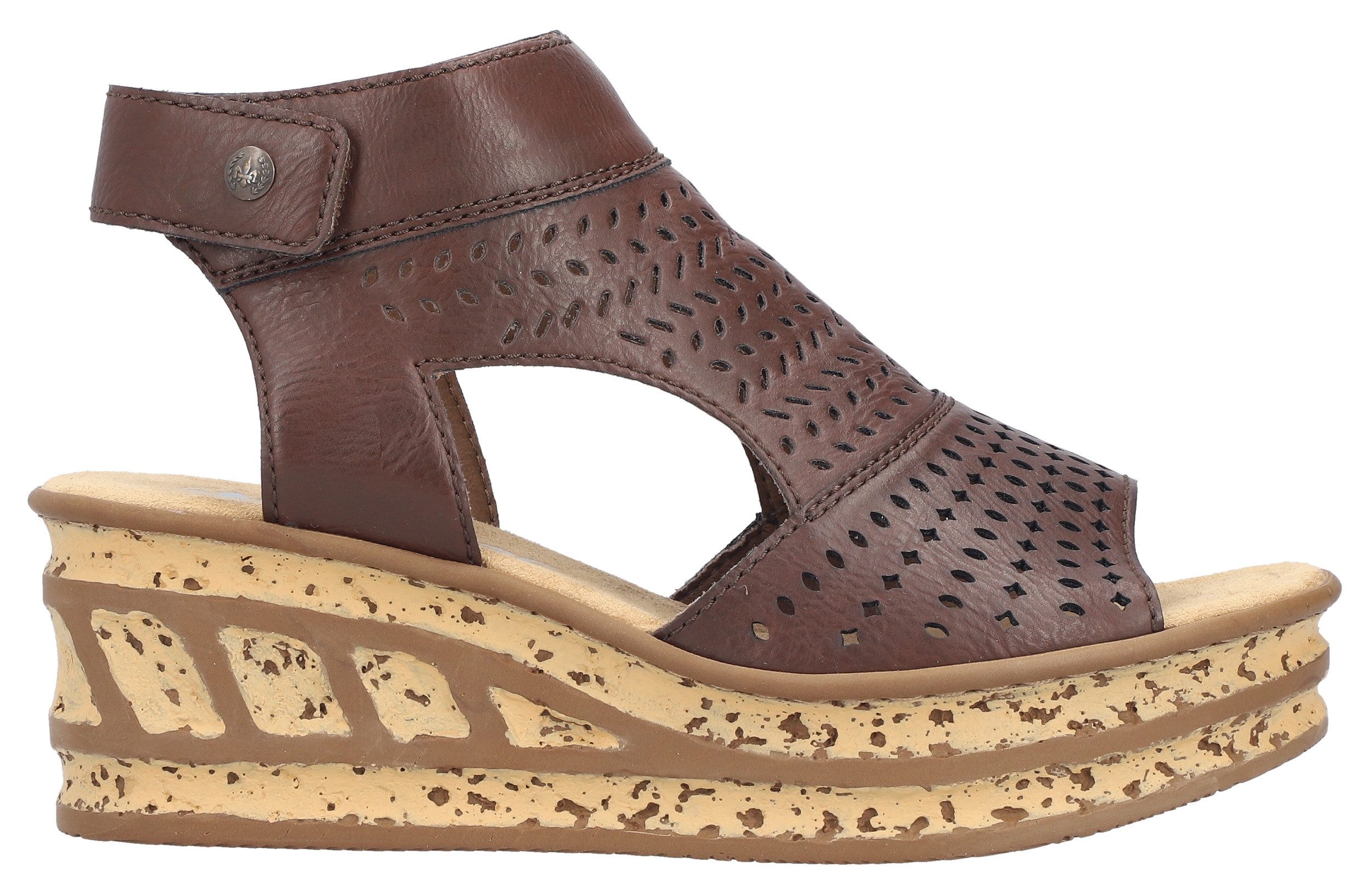 Rieker Schaftsandalette Sommerschuh, Urlaubsschuh, Keilsandale mit Perforation – Bild 5 von 5
