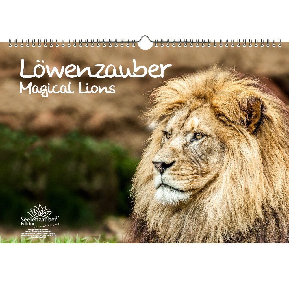 Seelenzauber ewige Kalender Löwenzauber Immerwährender Kalender DIN A3 Löwen und Löwenbabys